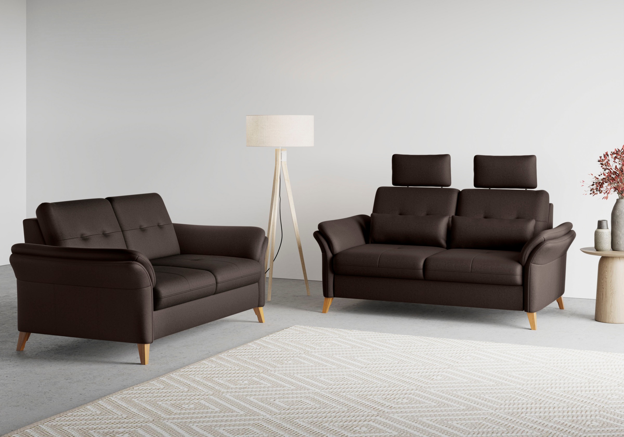 sit&more 3-Sitzer »Göteborg«, inklusive Sitztiefenverstellung und Federkern