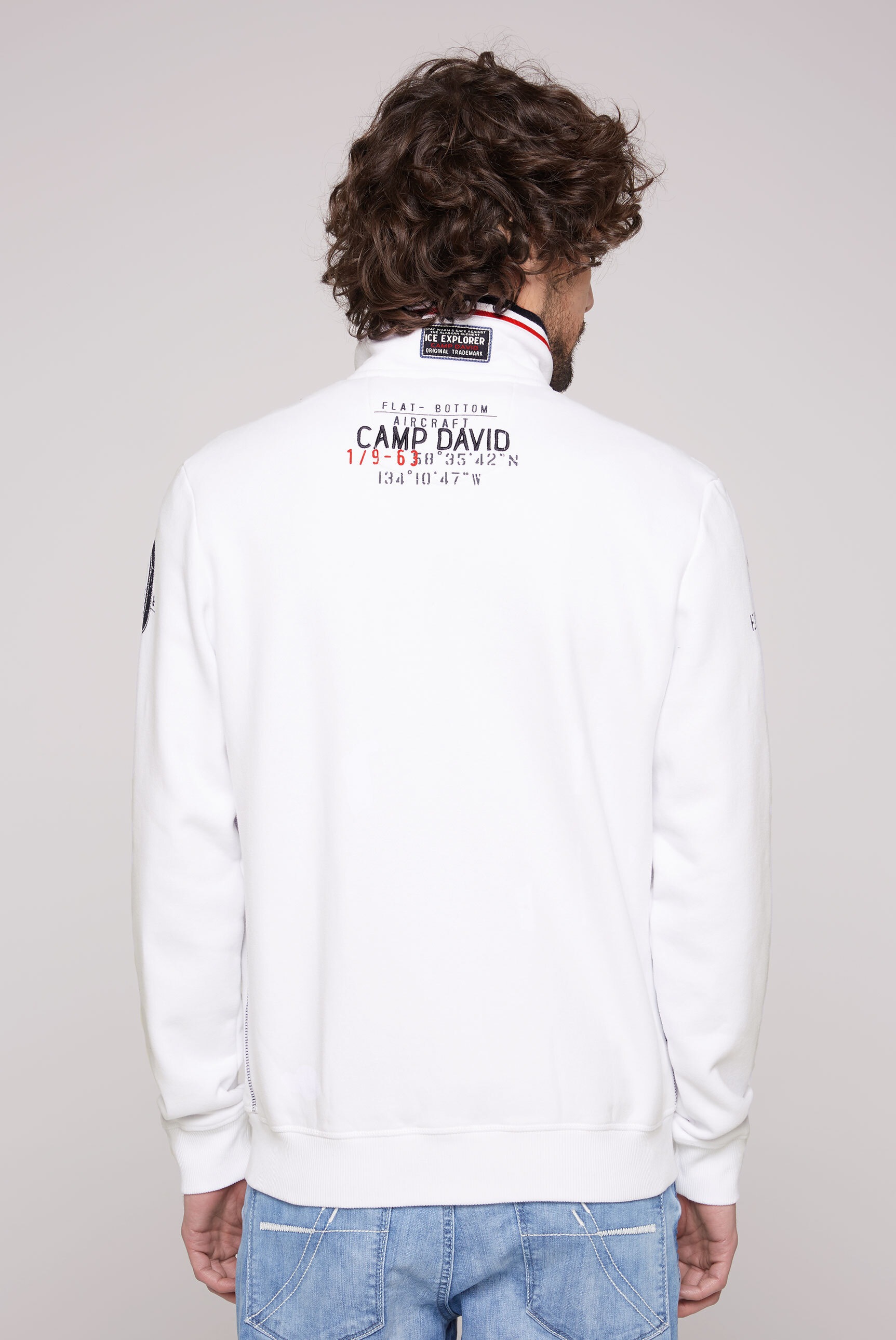 CAMP DAVID Sweatjacke, mit Stehkragen