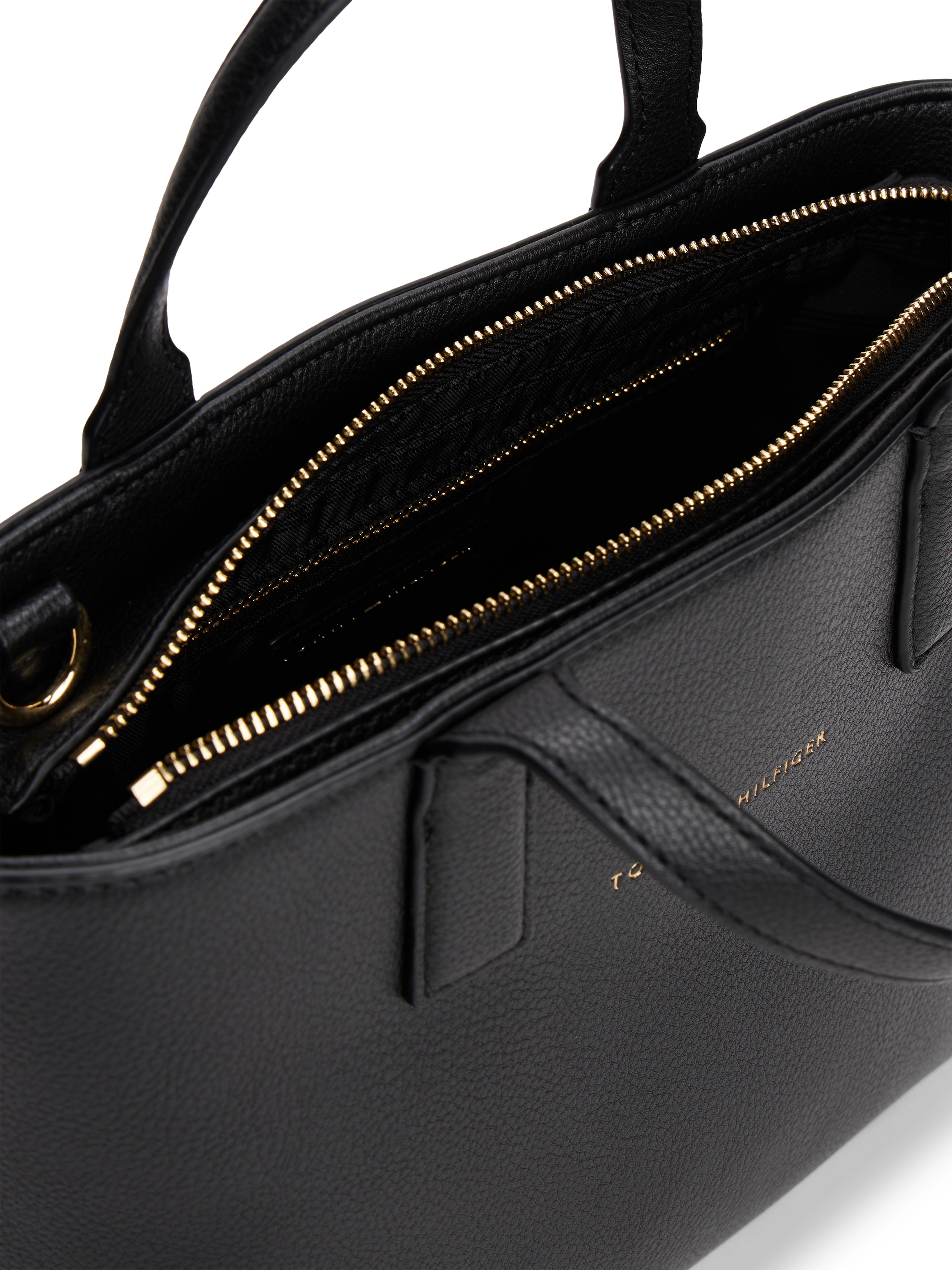 Tommy Hilfiger Henkeltasche »TH LOGOTAPE MINI TOTE«, Damen Umhängetasche, Schultertasche mit doppeltem Henkel