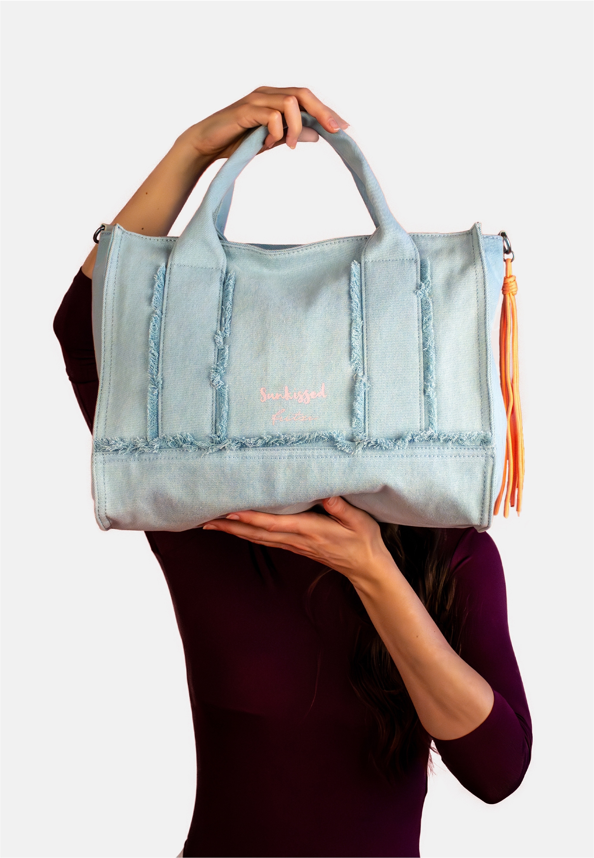 Fritzi aus Preußen Henkeltasche »Tote Bag Limited Washed Denim«, mit Fransen