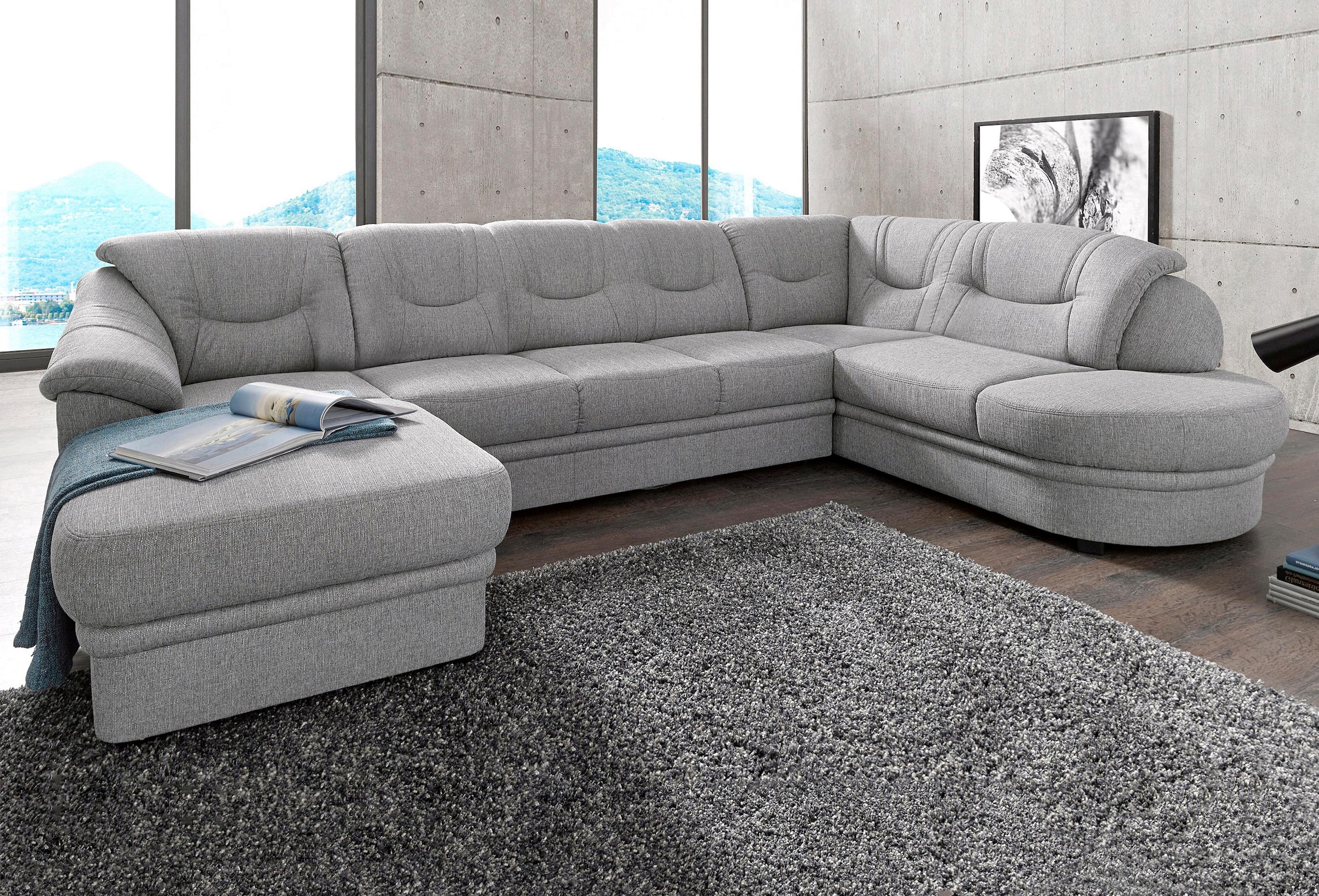 sit&more Wohnlandschaft »Savoni U-Form«, wahlweise mit Bettfunktion