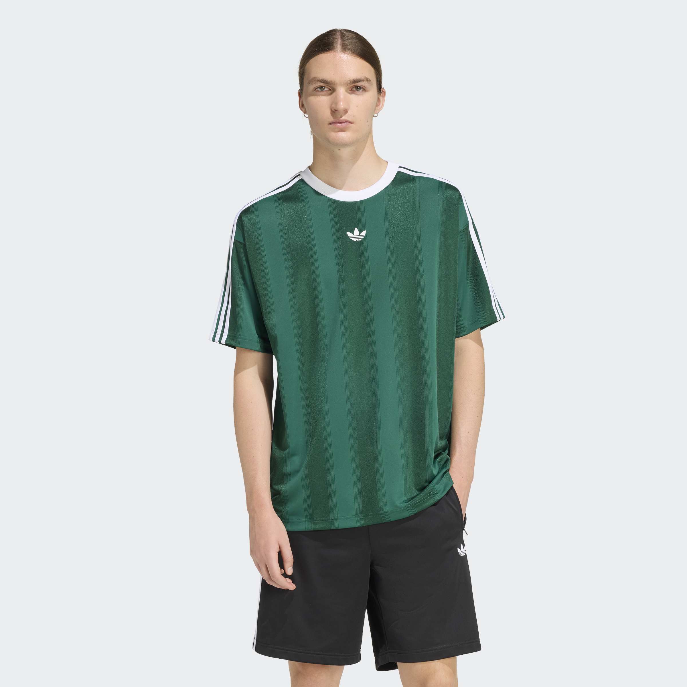 adidas Originals T-Shirt "JACQUARD JERSEY" lockere Passform, Rundhalsausschnitt, mit klassischem Trefoil Logo