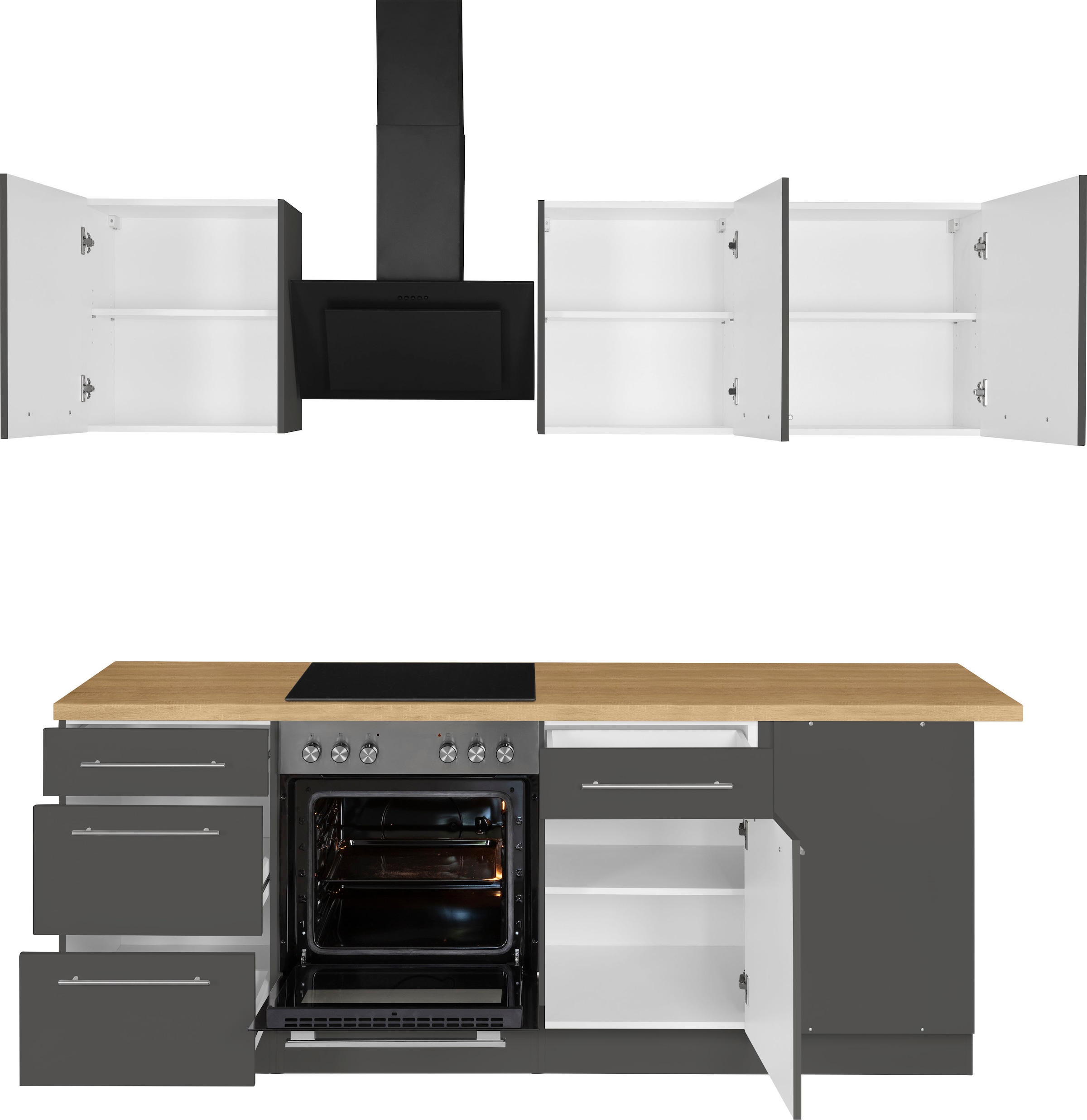 wiho Küchen Winkelküche cm x 220 BAUR »Unna«, Stellbreite bestellen ohne 170 | E-Geräte