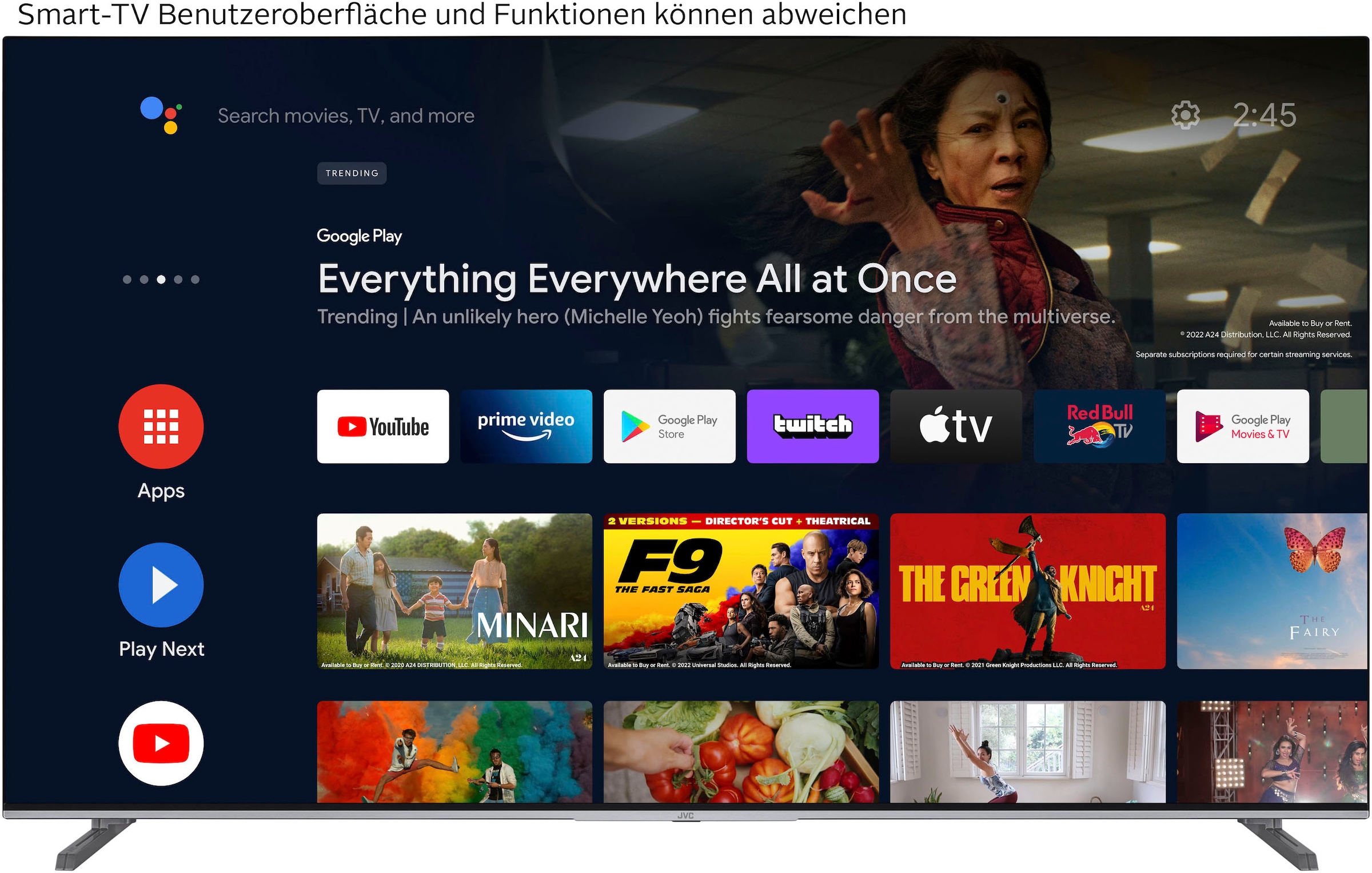 JVC LED-Fernseher »LT-65VA7255«, 4K Ultra HD, Android TV-Smart-TV