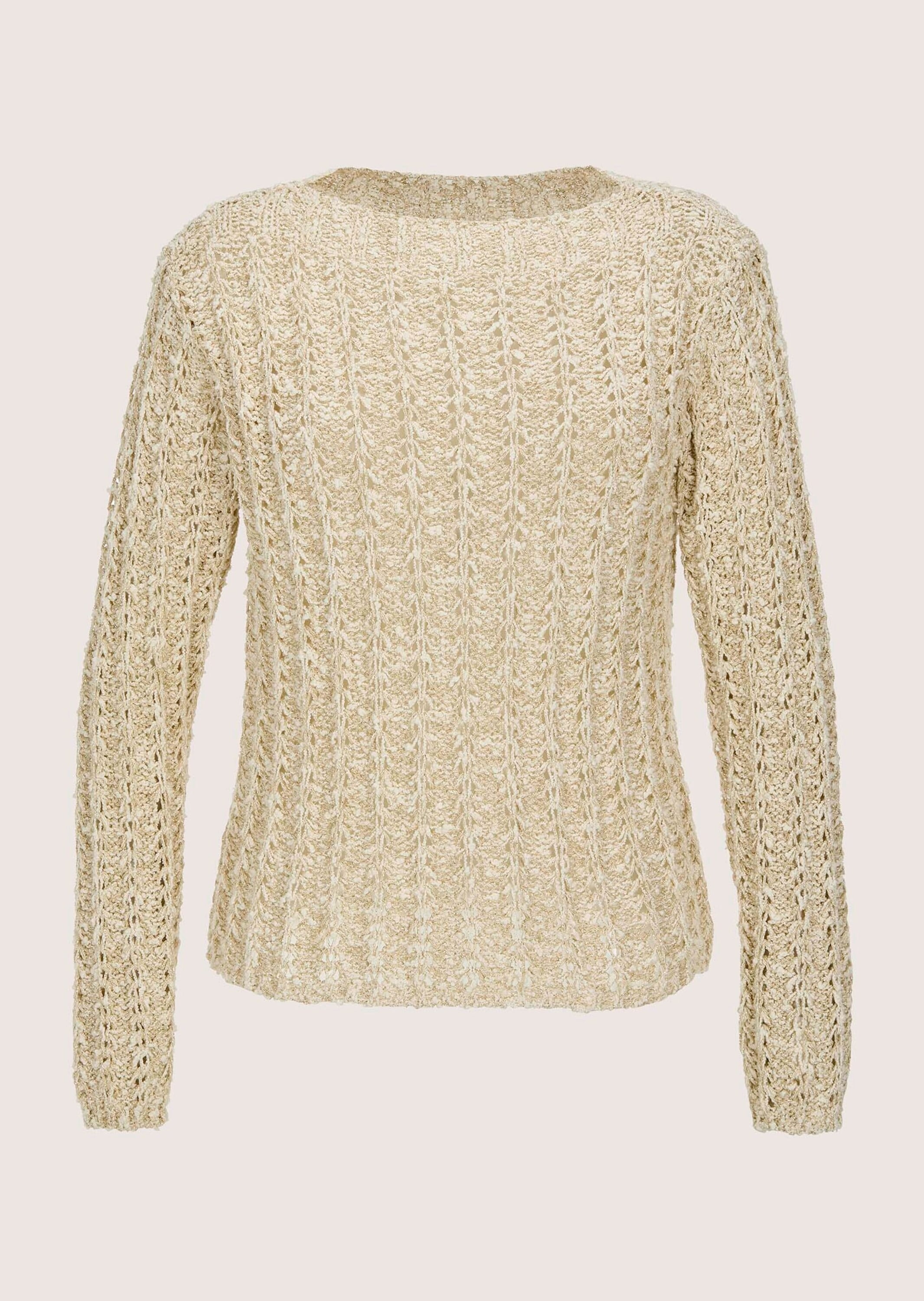 MADELEINE "Strickpullover Baumwollpullover mit Rippenmuster" Durchbrochenes Rippenmuster