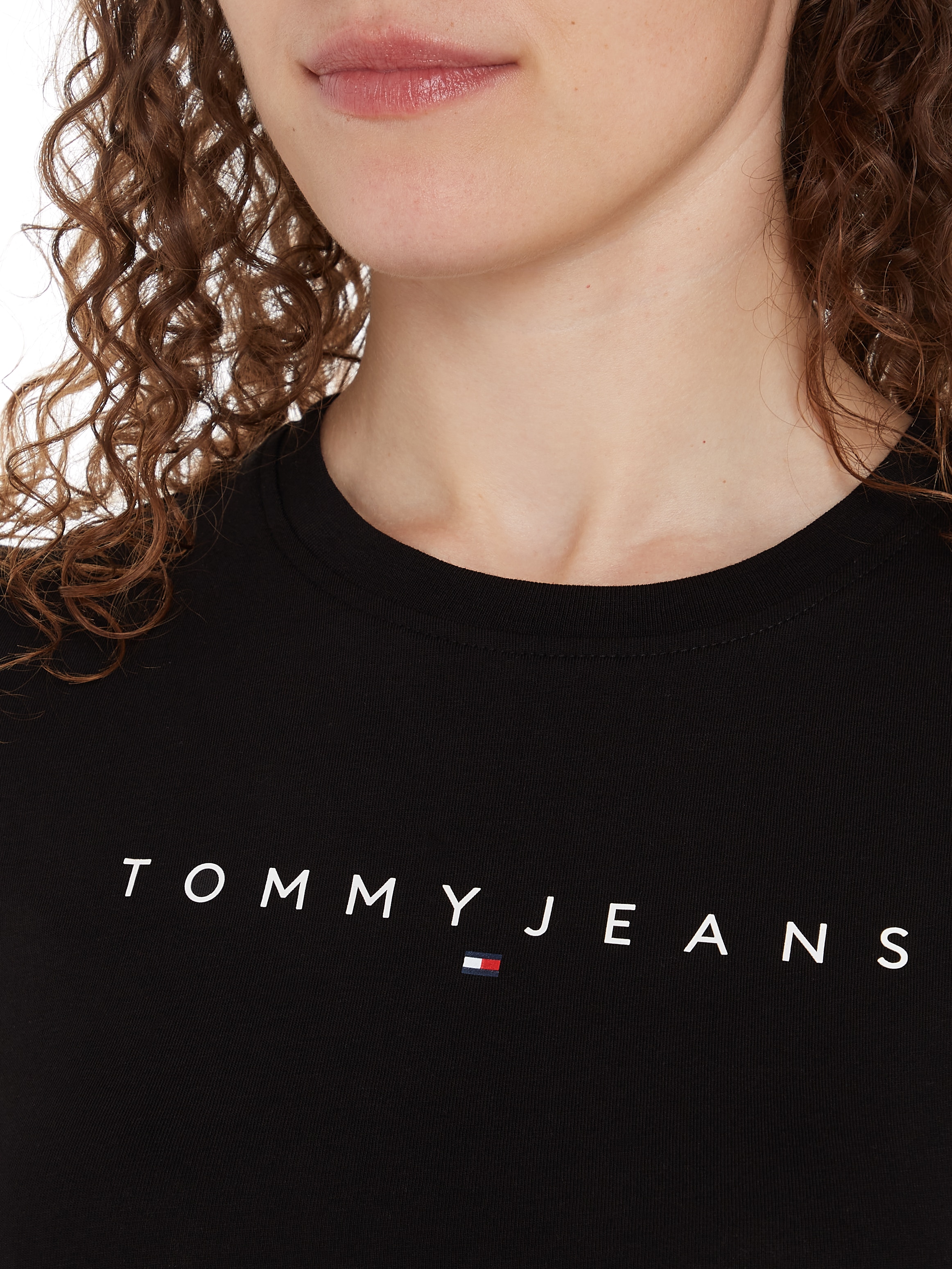 Tommy Jeans T-Shirt »TJW SLIM LINEAR TEE EXT«, mit Logo-Schriftzug