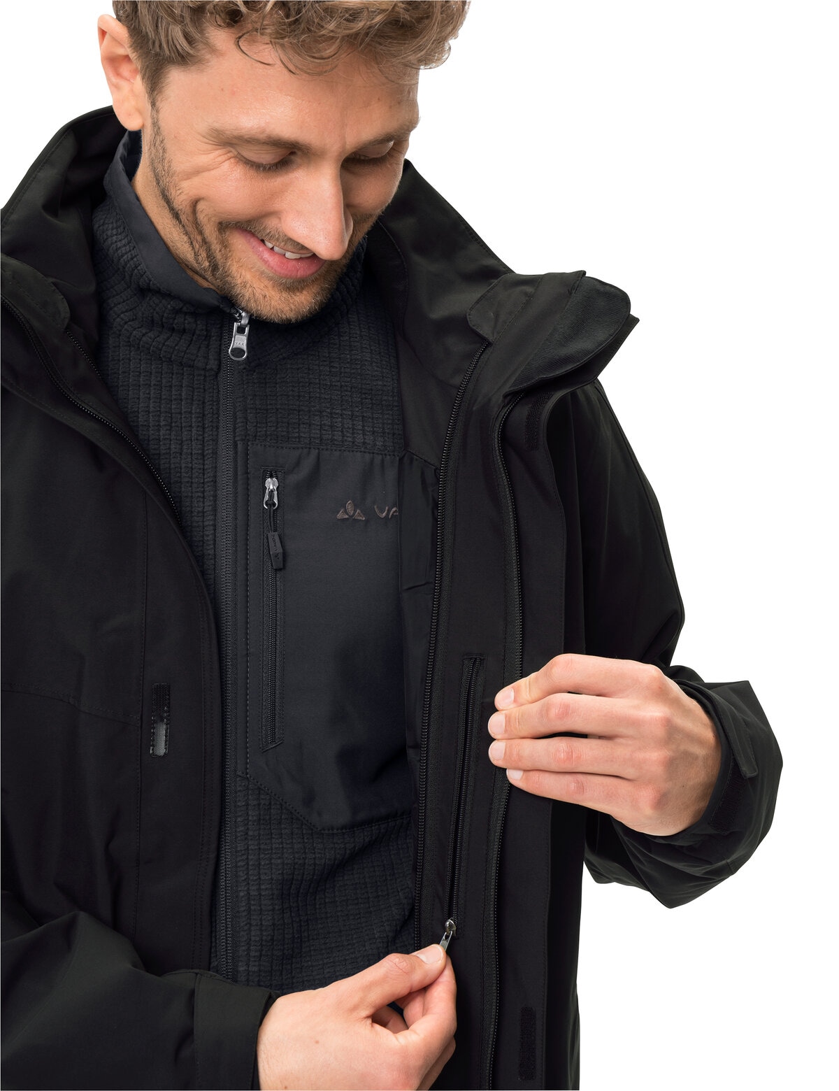 VAUDE Parka »MEN'S IDRIS 3IN1 PARKA III«, mit Kapuze, Winterjacke