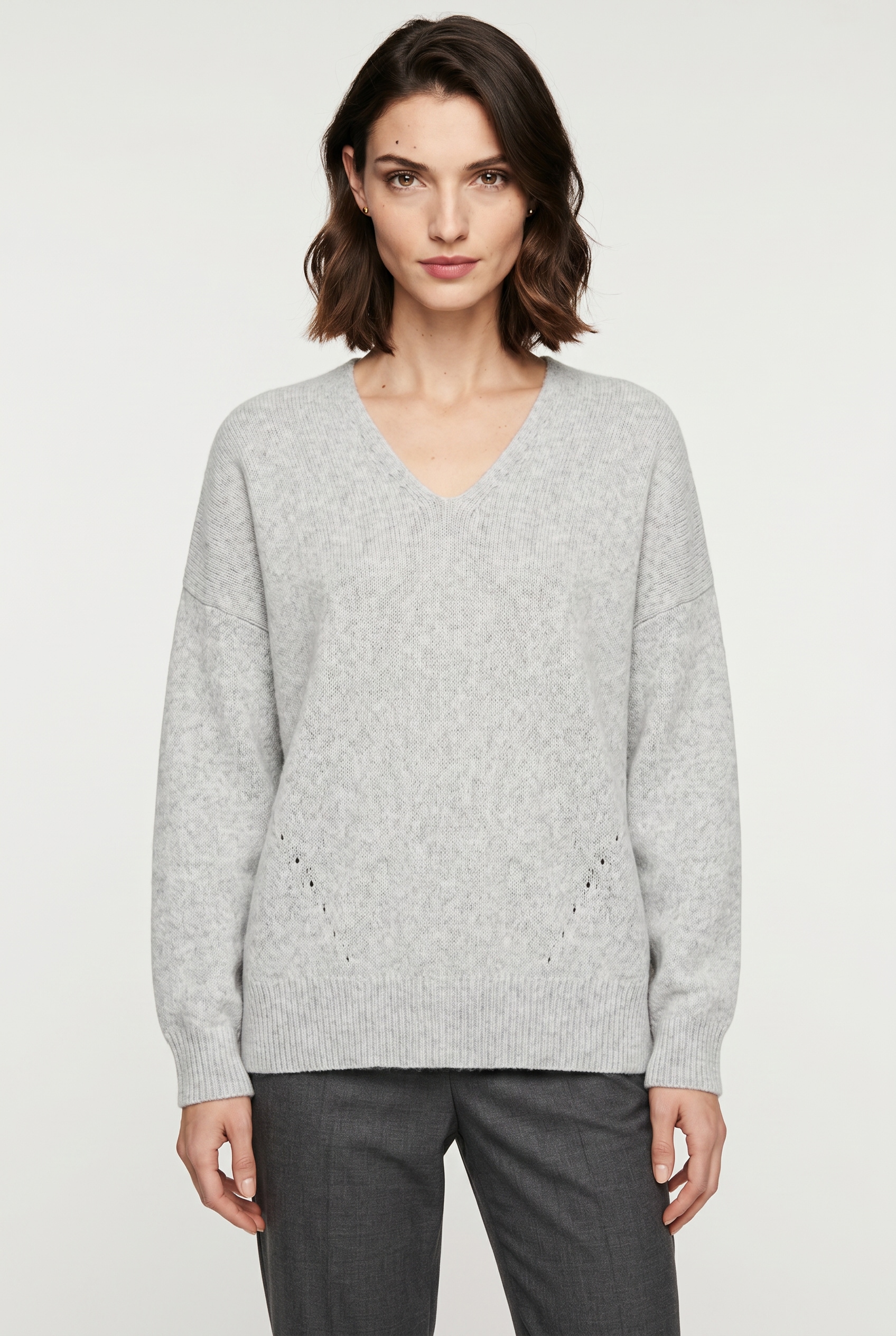 BOSS ORANGE Strickpullover "Fondyssa Premium Damenmode" im Relaxed Fit, V-Ausschnitt