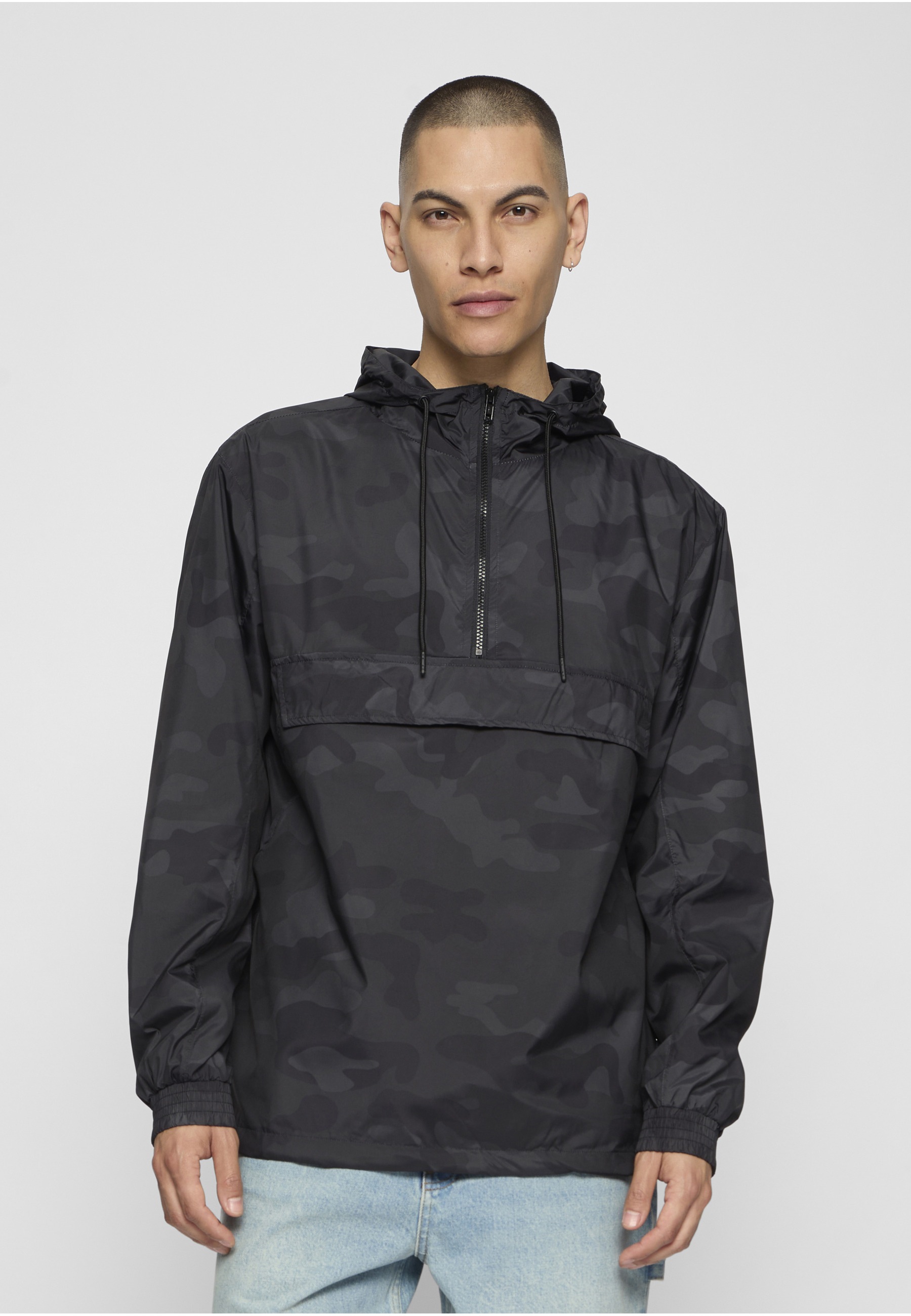 URBAN CLASSICS Anorak »Urban Classics Herren Camo Pull Over Windbreaker« 1 Stk. tlg. mit Kapuze