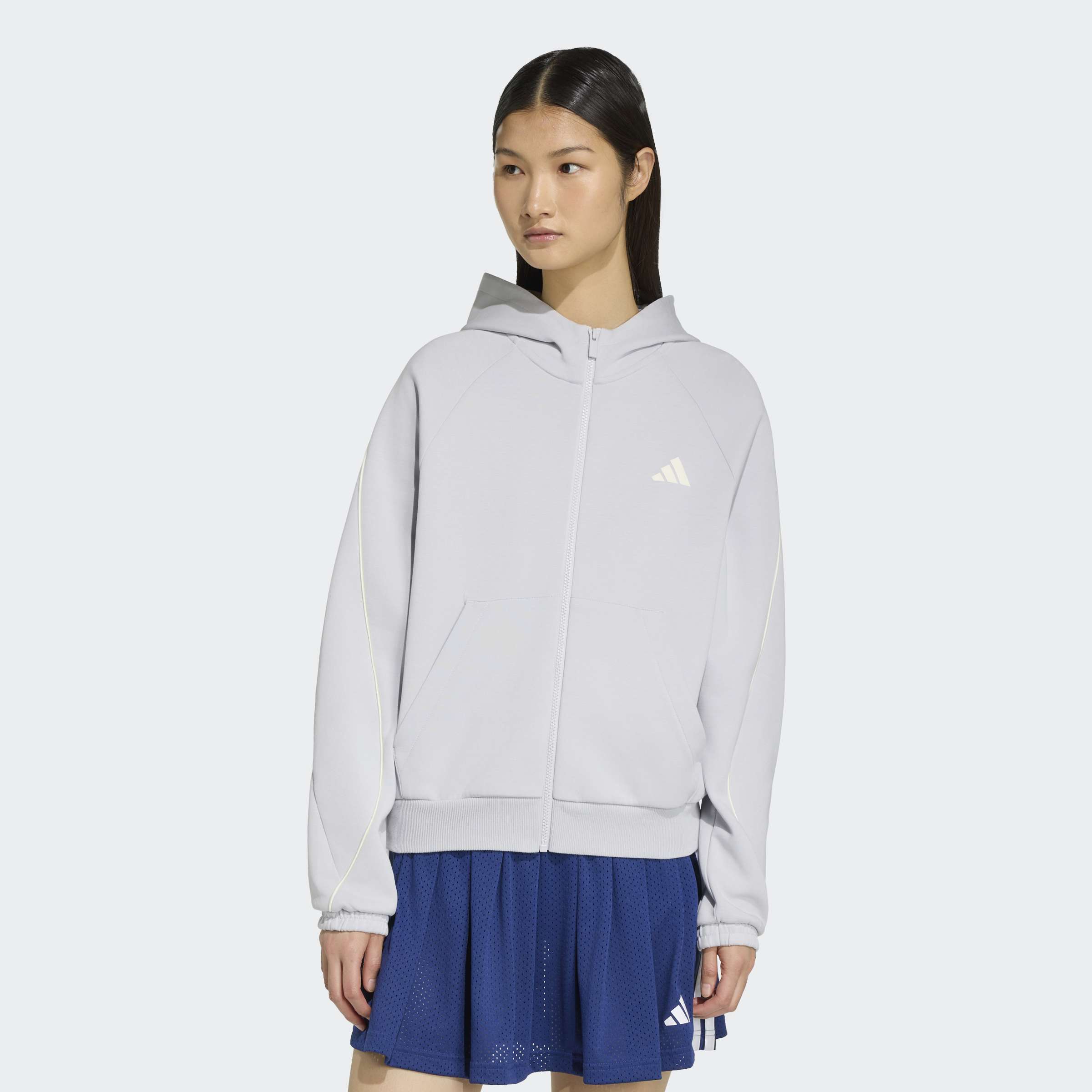 adidas Sportswear Kapuzensweatshirt "STADIUM SMALL LOGO FULL ZIP HOODIE", mit Reißverschluss, in normaler Länge, sportlicher Stil