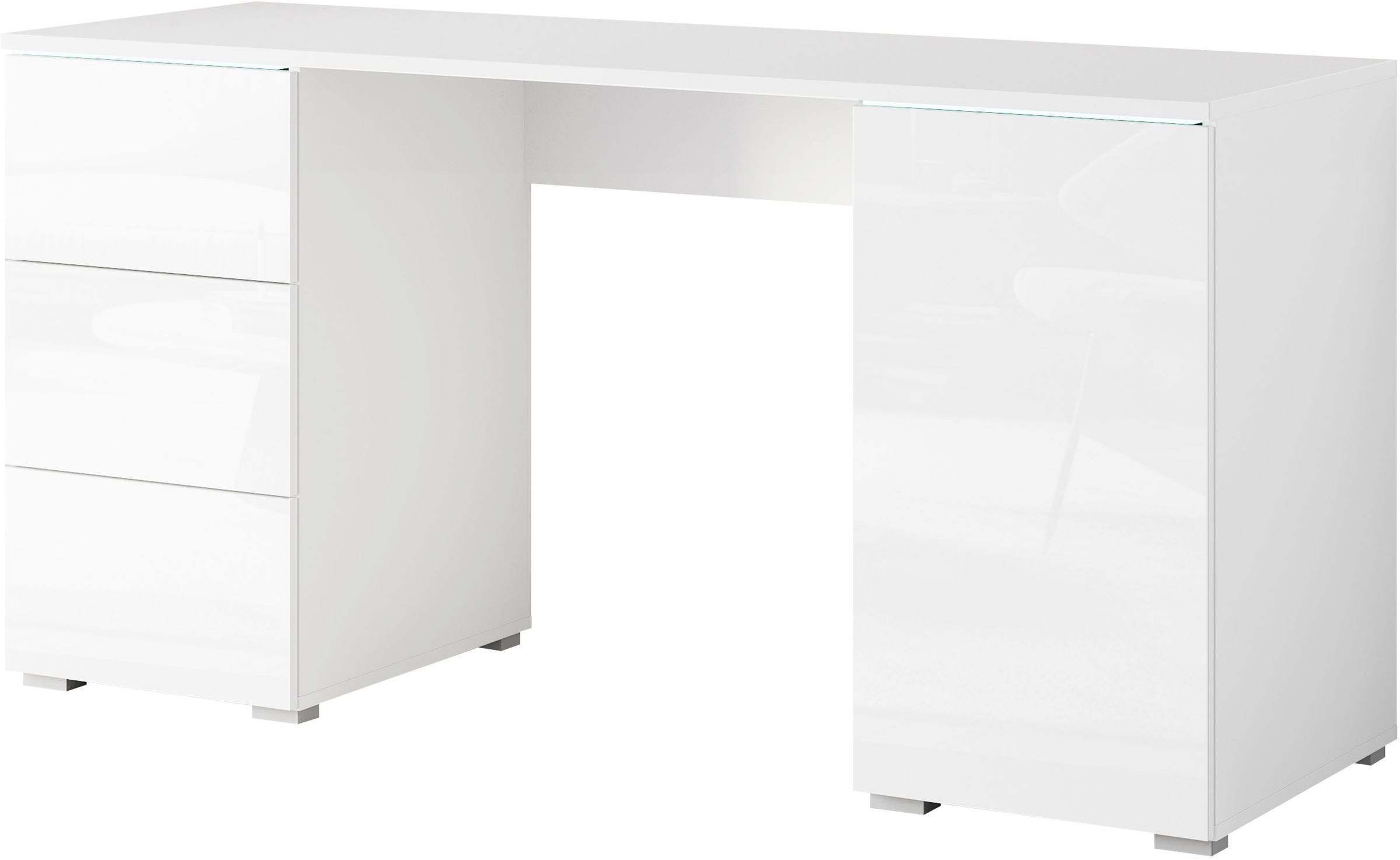 Home affaire Schreibtisch "Vera, Computertisch mit LED-Beleuchtung" 1 Stk. günstig online kaufen