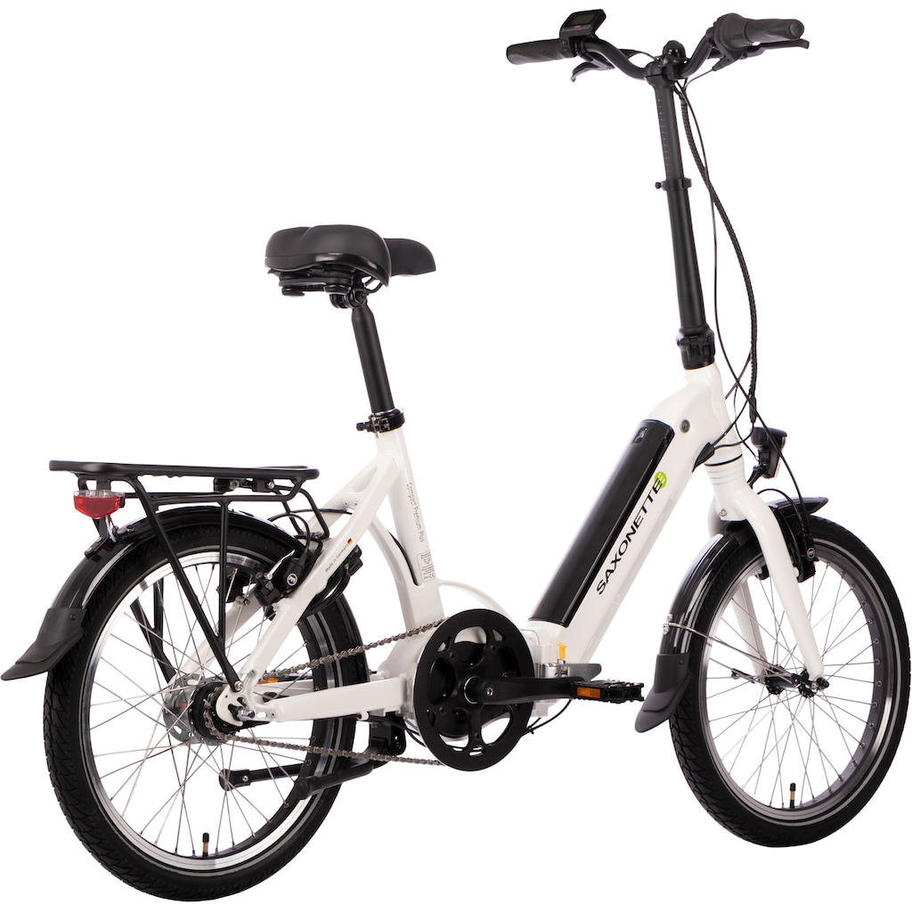 SAXONETTE E-Bike »Compact Premium Plus«, 7 Gang, Mittelmotor 250 W, (mit Akku-Ladegerät)