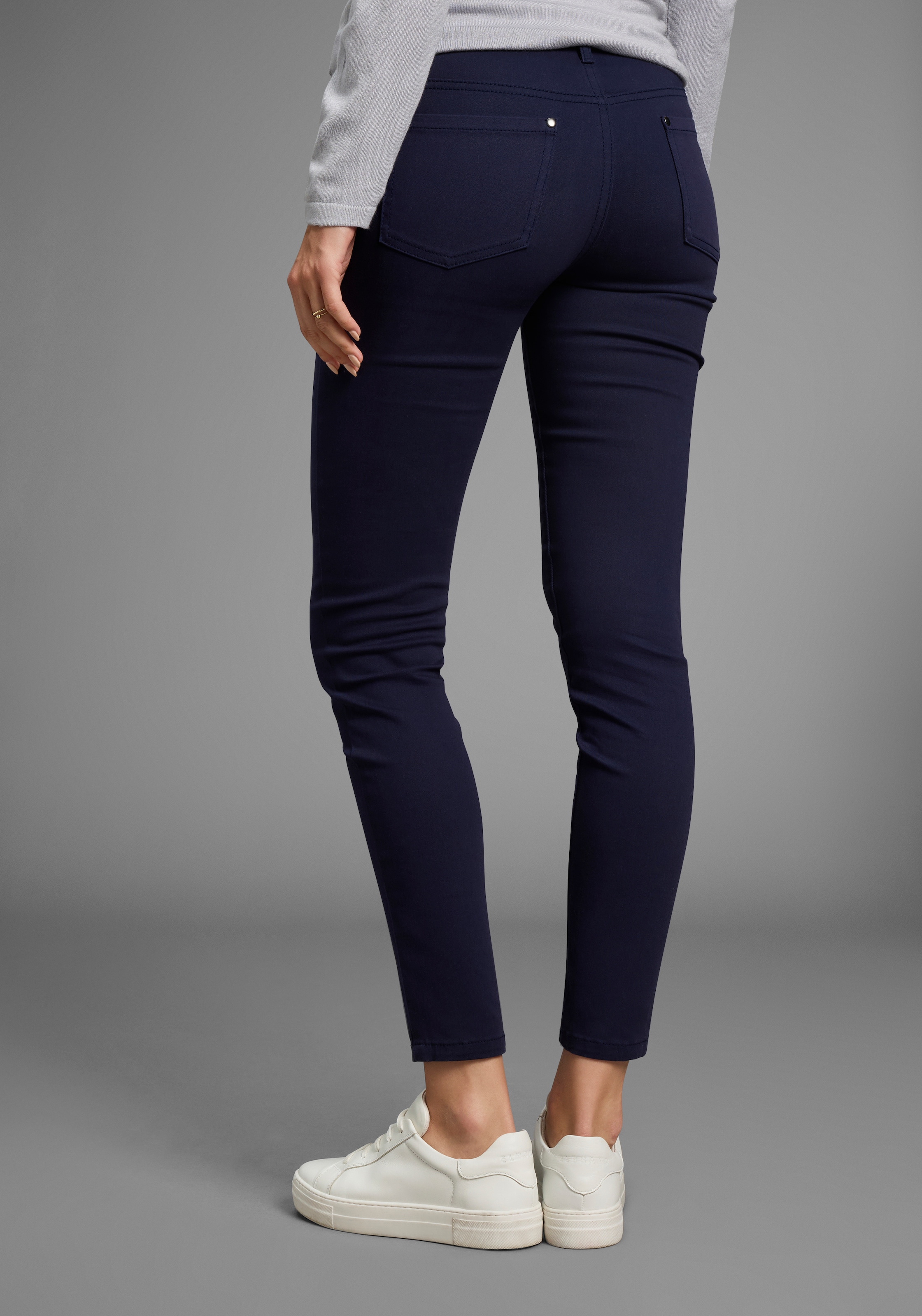 DELMAO 5-Pocket-Hose, mit Reißverschluss-Details