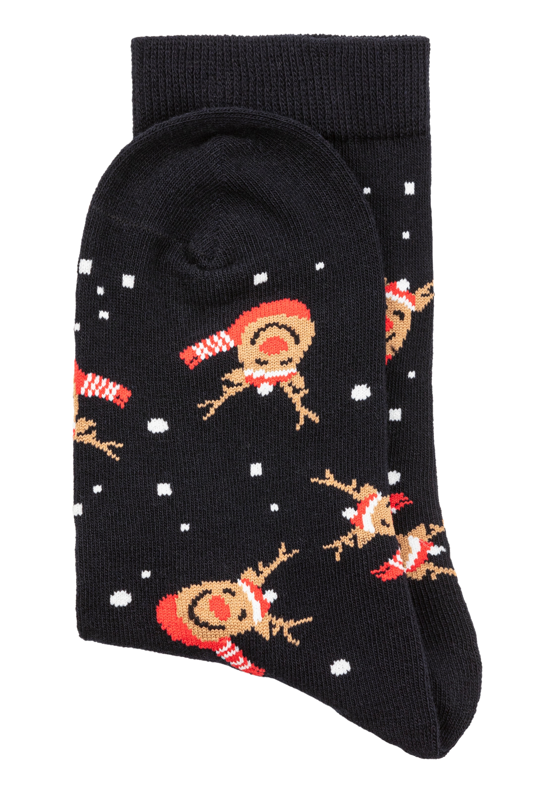 H.I.S Basicsocken, (Packung, 3 Paar), mit weihnachtlichen Motiven