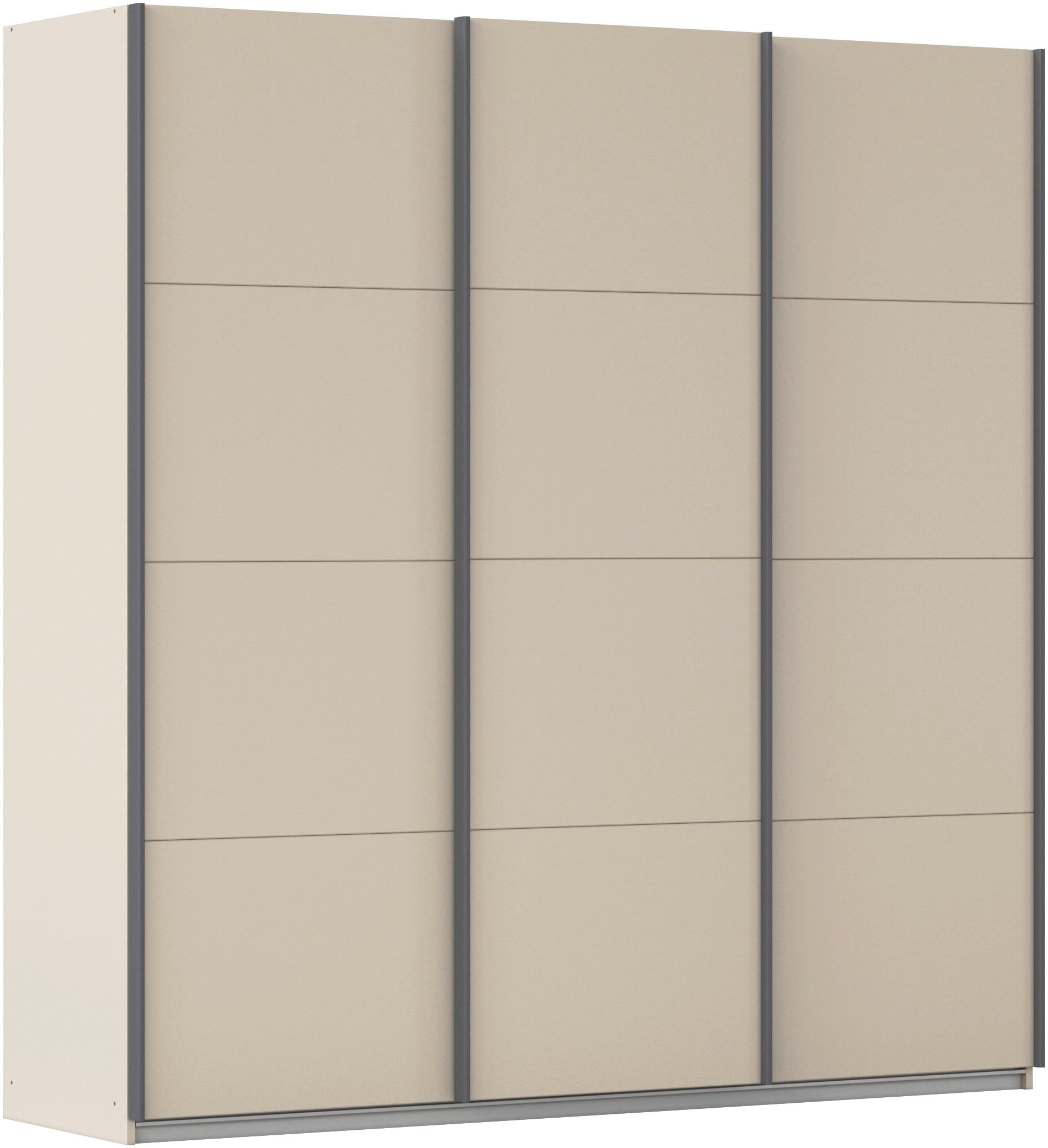 OTTO home Schwebetürenschrank "Kleiderschrank Schrank Garderobe AGORDO mit Dekor- oder Hochglanzfront" Breiten 203/271/315/360 cm in drei Griff-Farben - NEU: Farbe SCHWARZ, in 4 Breiten und 2 Höhen MADE IN GERMANY