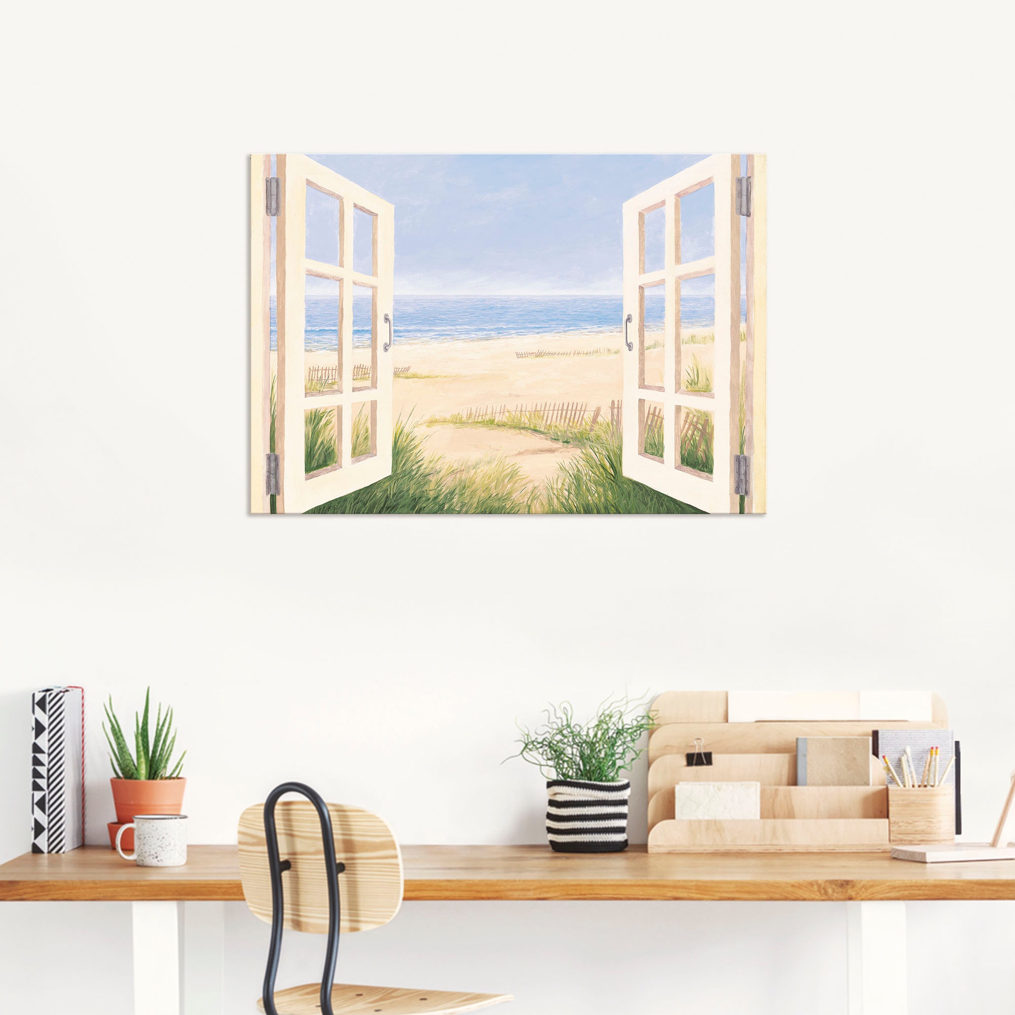 Thumbnail - Artland Wandbild "Fensterblick Frühlingsmorgen", Fensterblick, (1 St.), als Alubild, Outdoorbild, Leinwandbild, Wandaufk...
