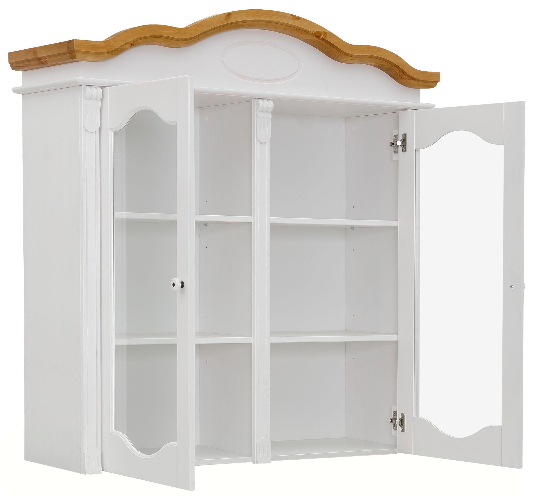 Home affaire Aufsatzschrank »Tessin«, Vitrinen-Aufsatz, Breite 115 cm, aus massiver Kiefer, FSC®