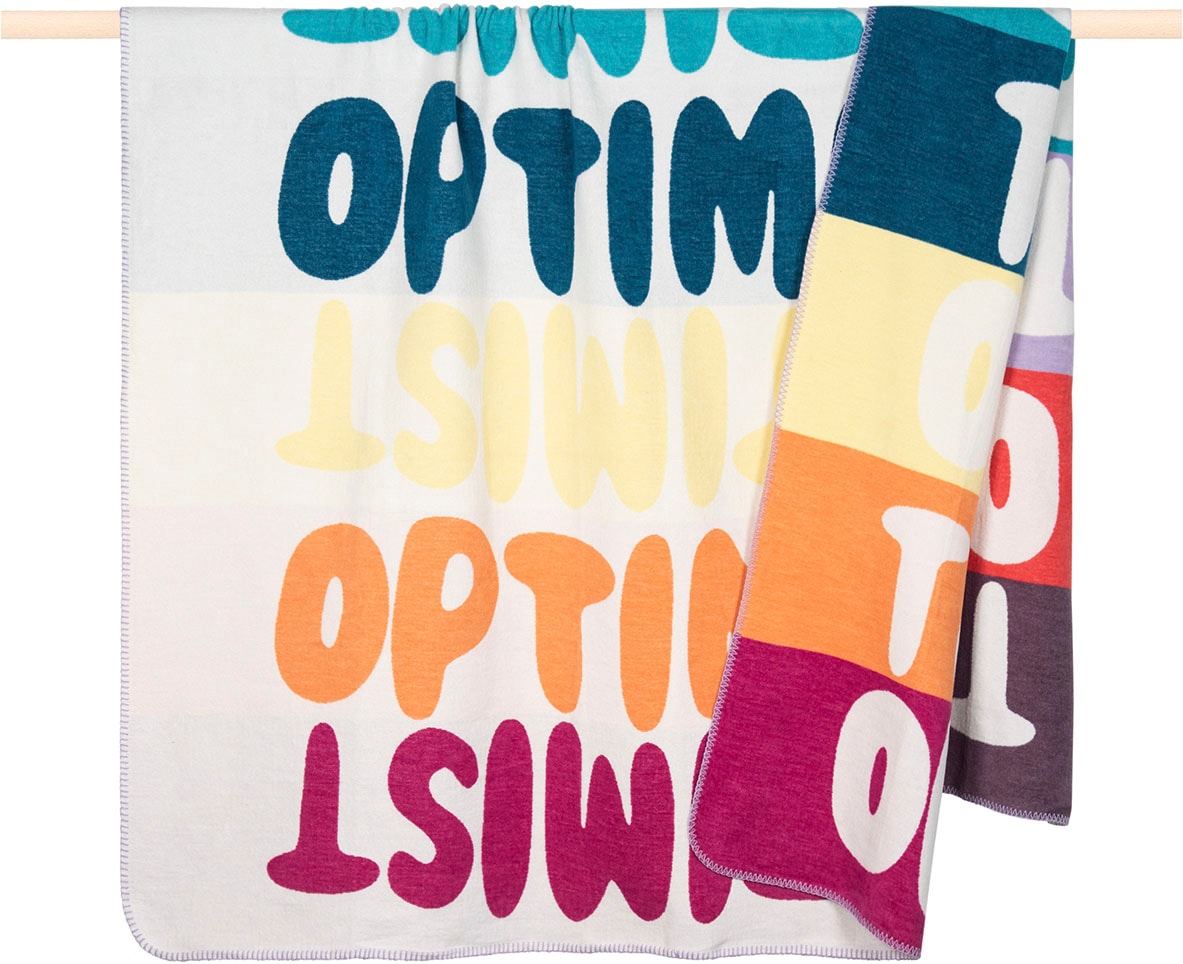 PAD Wohndecke "HARMONY" Made in Europe, Wendefunktion, gestreift, mit Schri günstig online kaufen