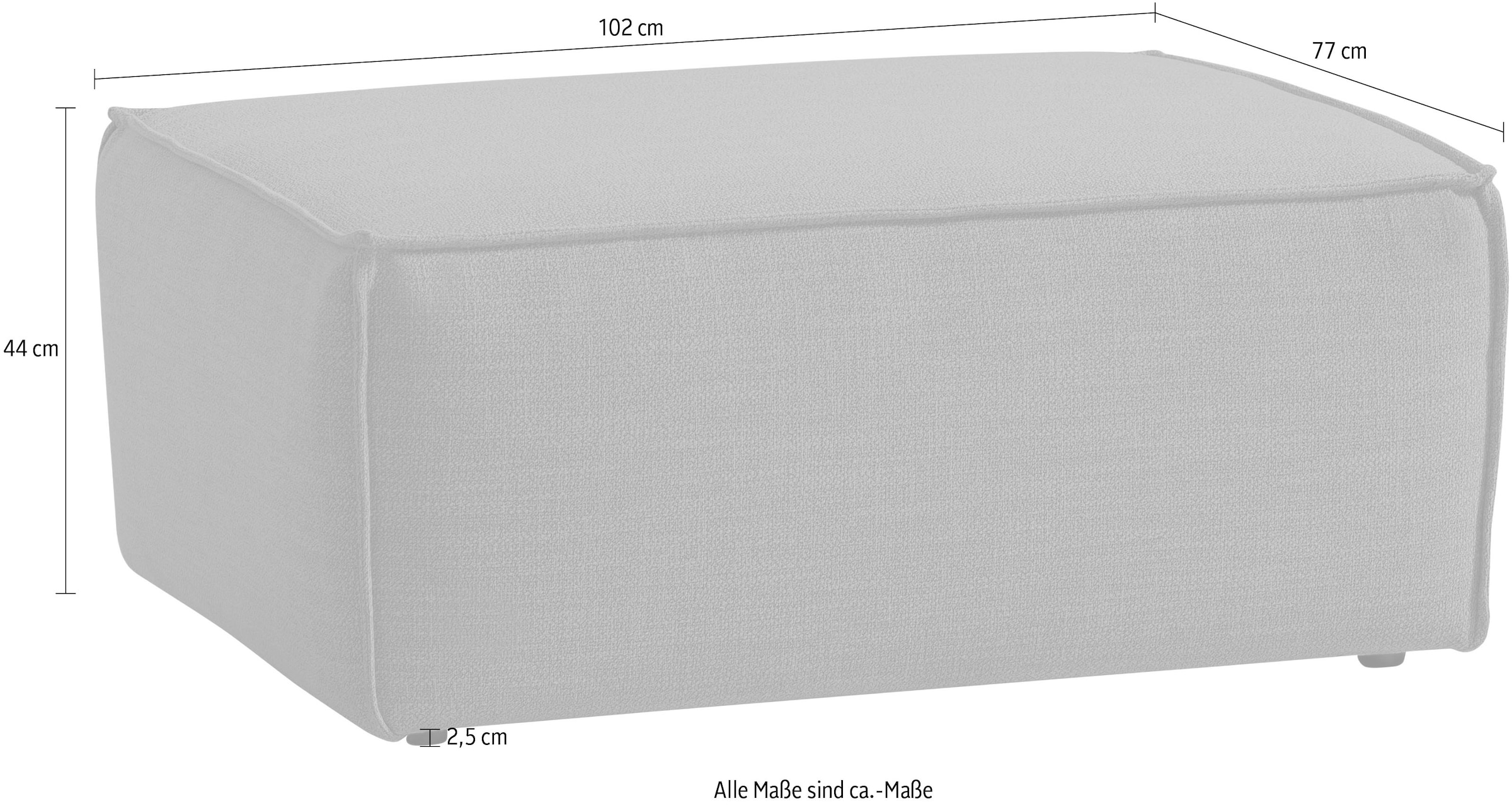 TRENDMANUFAKTUR Polsterhocker »Dice«, im trendigen Design, passend zur Serie