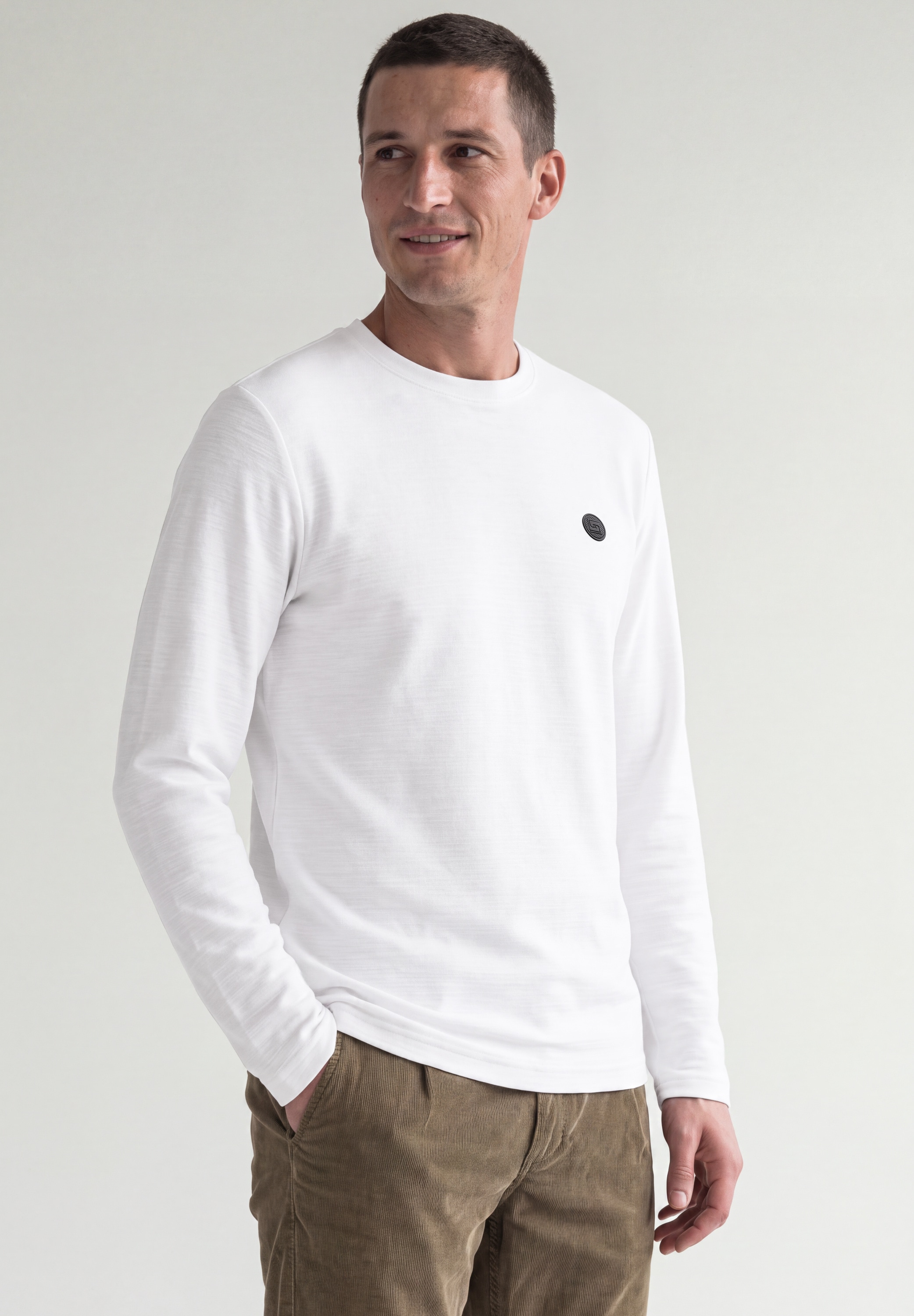 STREET ONE MEN Langarmshirt im soften Baumwoll-Mix