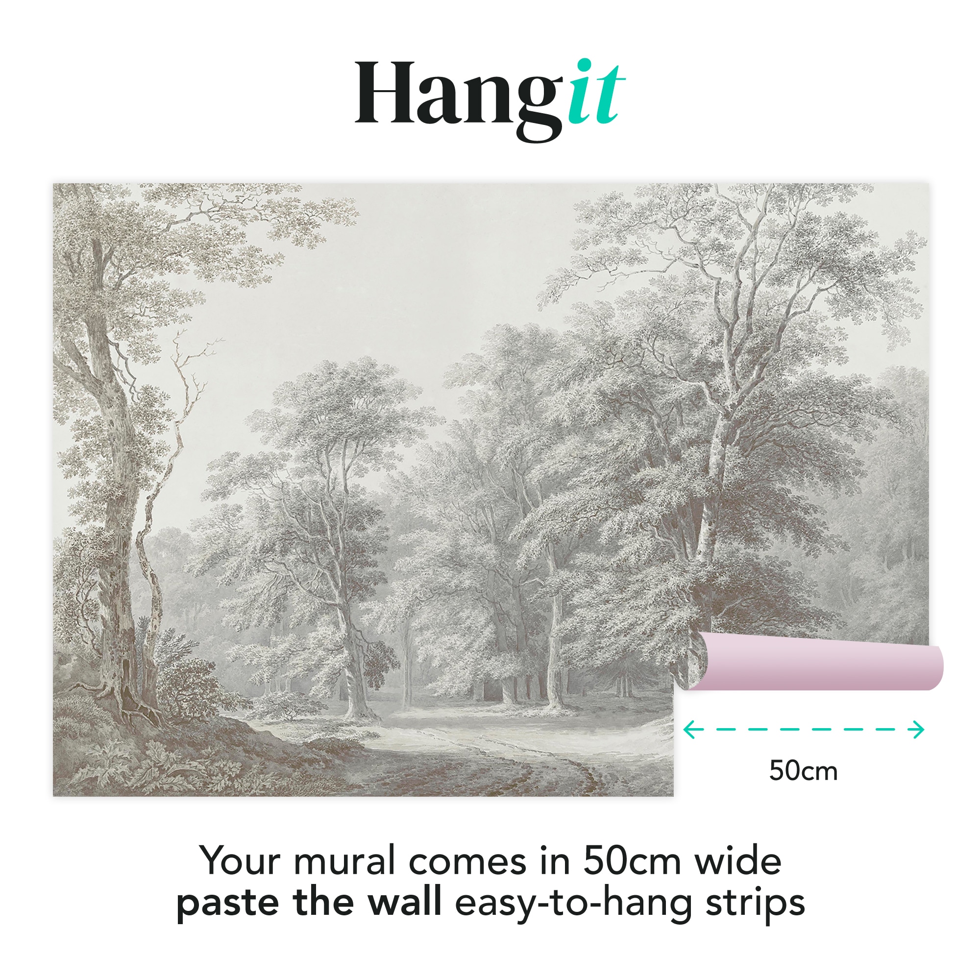 Art for the home Fototapete »Stattliches Waldgebiet«, Wald, Design Tapeten