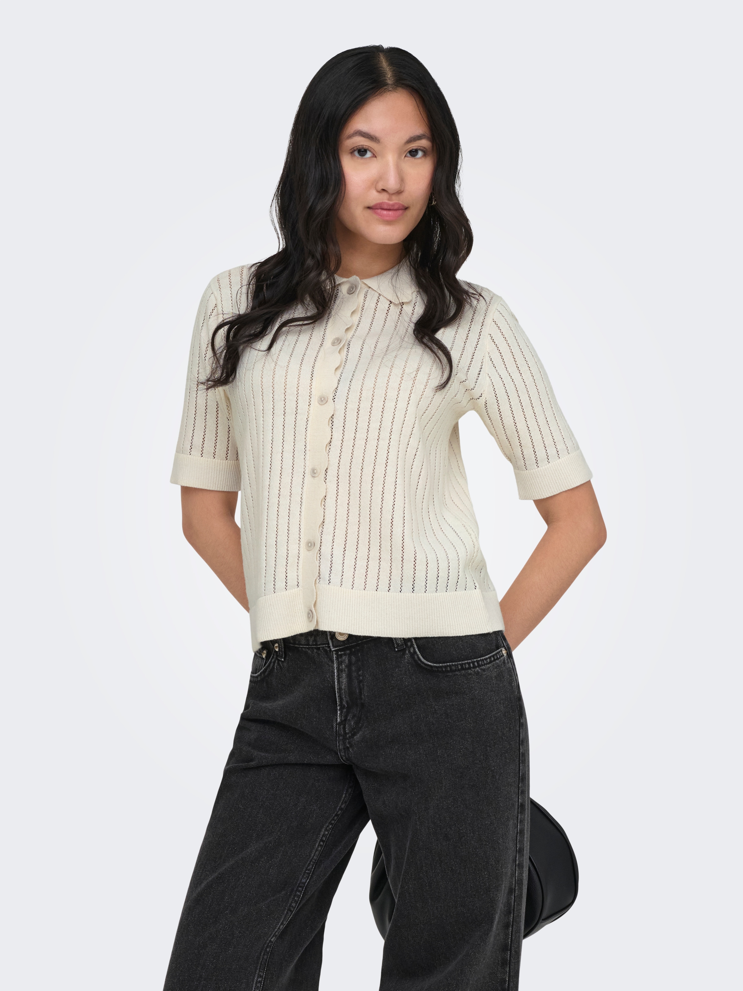 ONLY Strickjacke "ONLELMA POLO S/S CARDIGAN KNT NOOS"