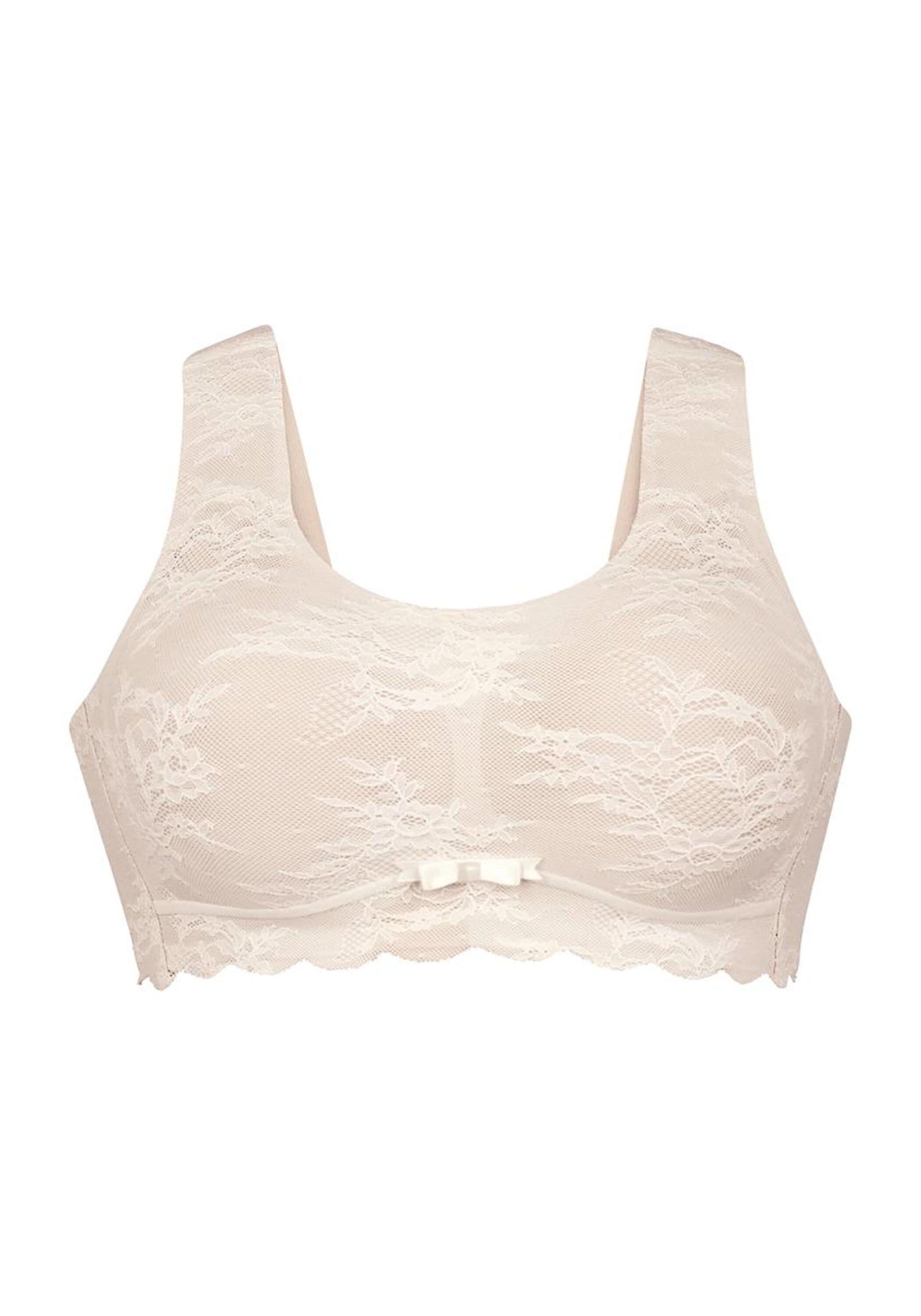 Bralette ANITA "Bralette Essentials Lace", Damen, Gr. XL, N-Gr, beige (crystal), Obermaterial: 61% Polyamid PA. 39% Elasthan EL., BHs Bralette