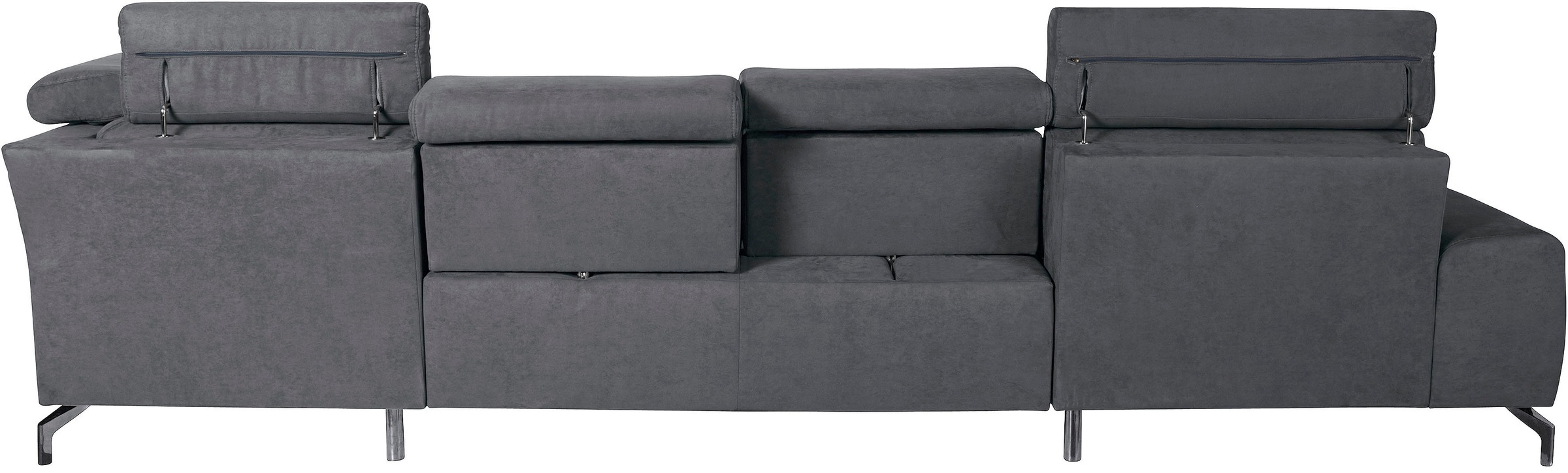 sit&more Wohnlandschaft »Gizeh U-Form«, 12 cm Fußhöhe, inklusive Sitztiefenverstellung und Kopfteilverstellung