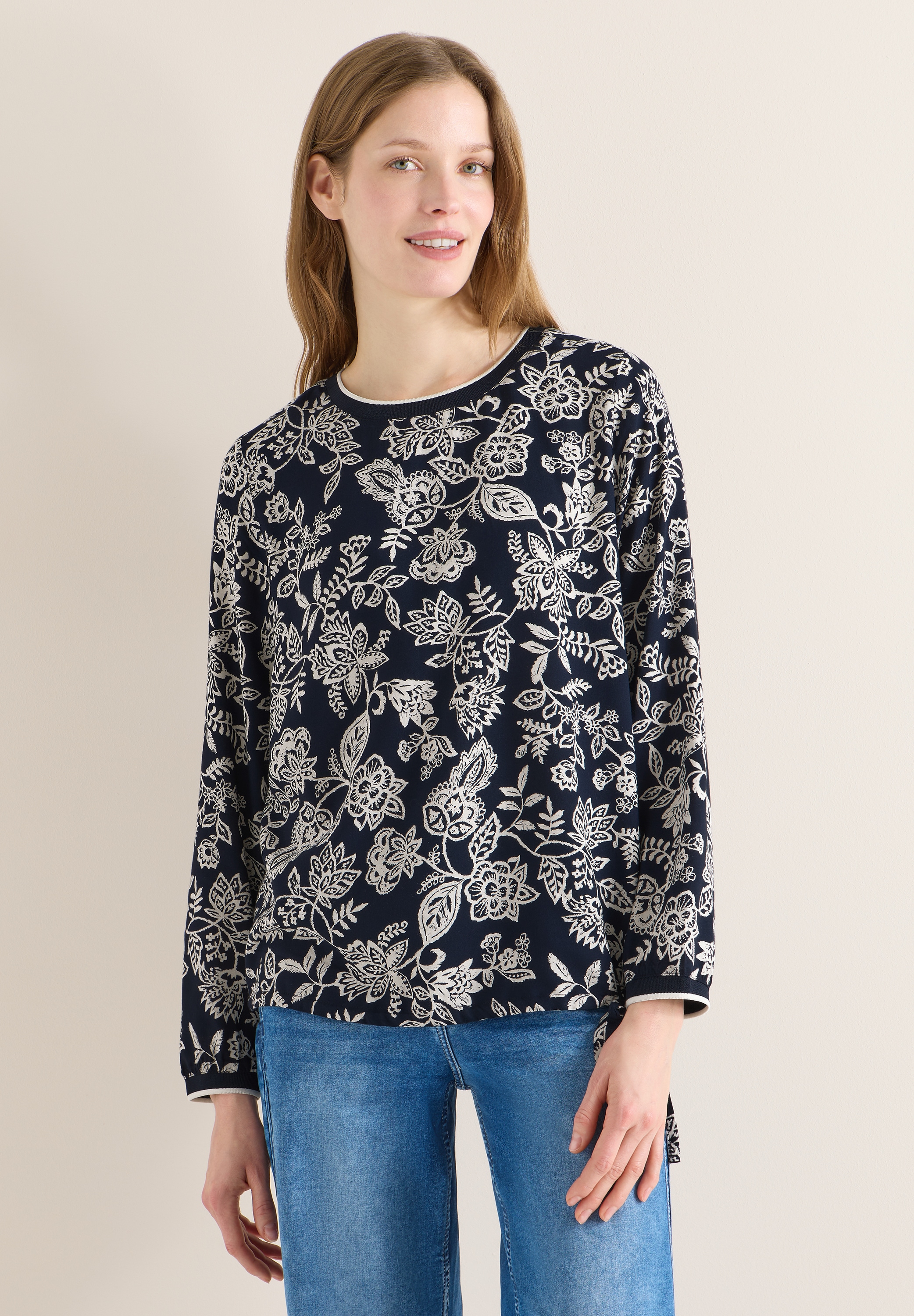 Cecil Langarmbluse aus softer Viskose günstig online kaufen