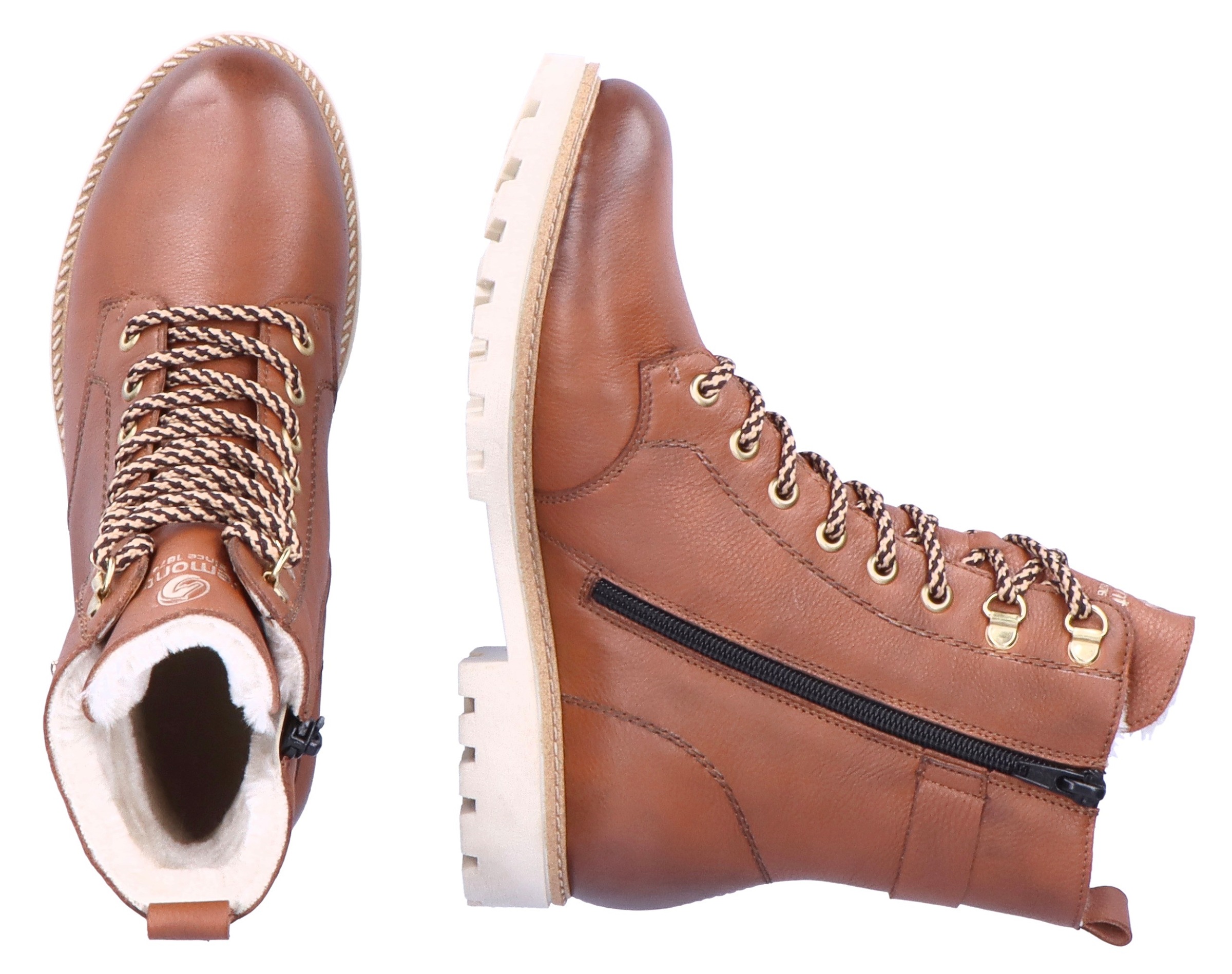 Remonte Winterboots, Blockabsatz, Schnürboots, Outdoorschuh mit Zierschnalle