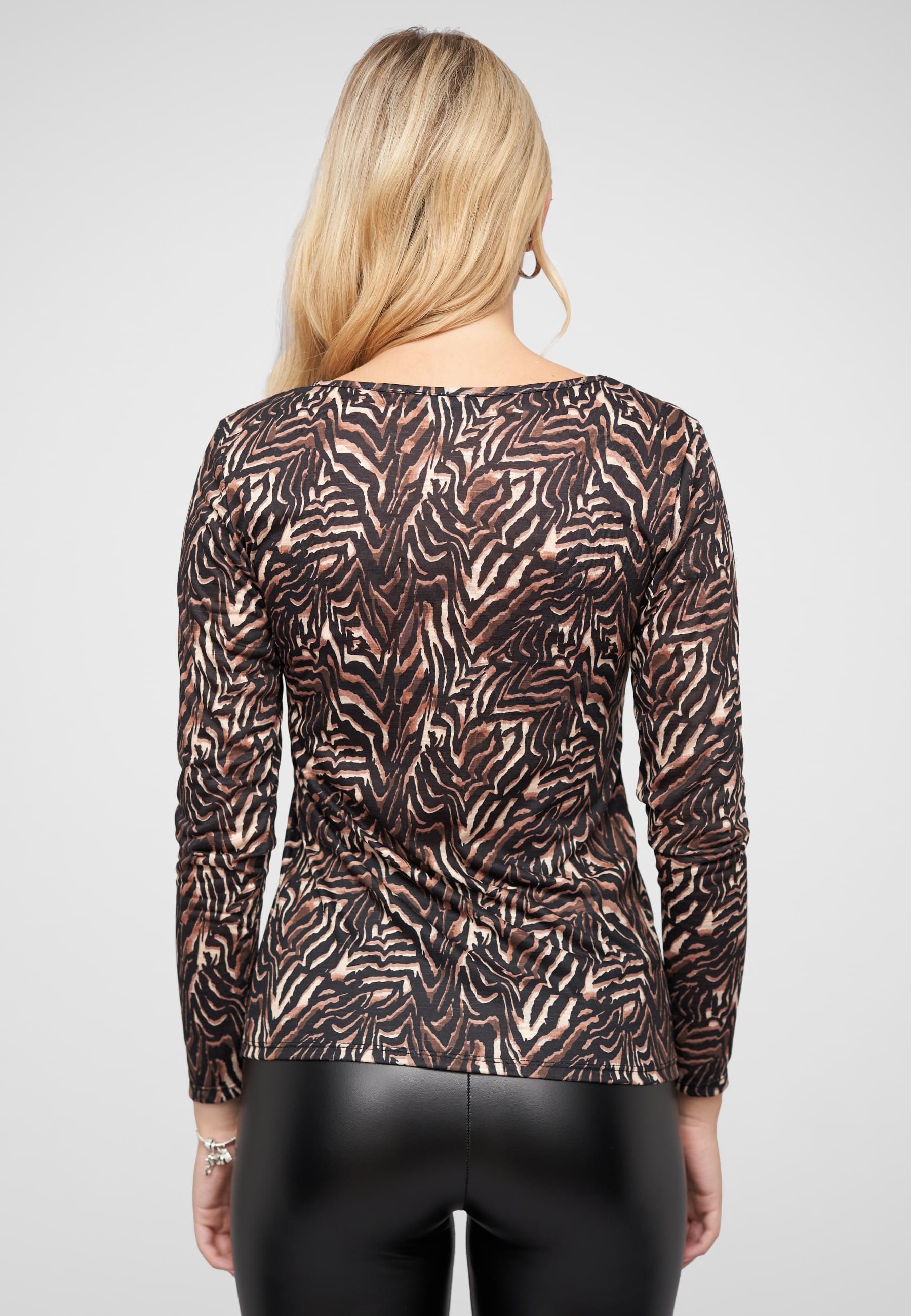 CLOUD 5IVE Longsleeve »CLOUD 5IVE Langarm Shirt Longsleeve mit Animal Print«, (1 tlg.)