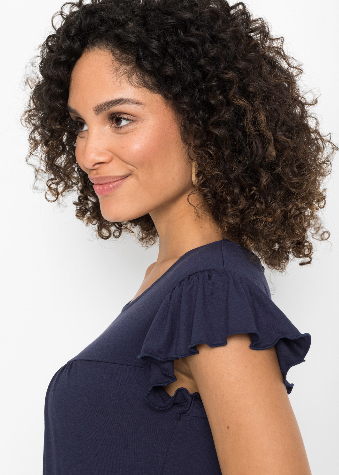 bonprix Midikleid Midikleid aus Viskose