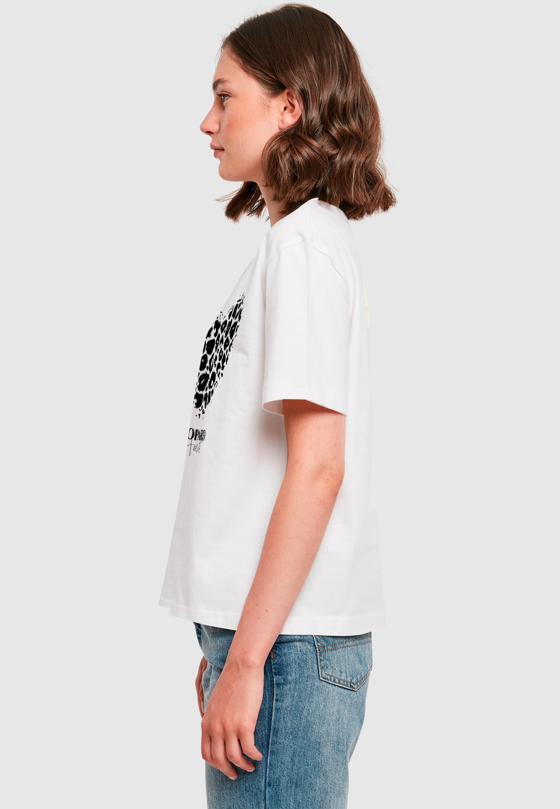 Merchcode T-Shirt »Merchcode Ladies Leopard Heart Everyday Tee«, (1 tlg.)