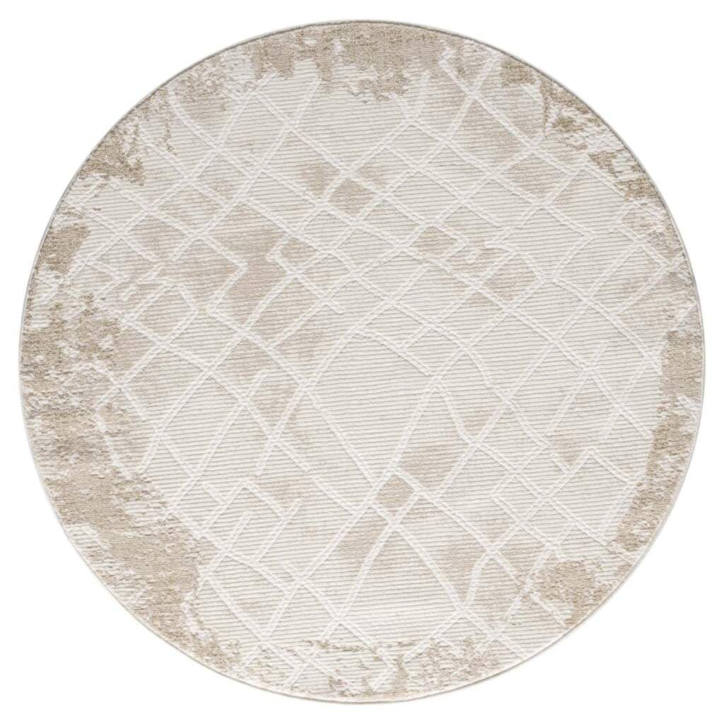 Carpet City Teppich »ANTIK215«, rund, 10 mm Höhe, Kurzflor, 3D-Optik, Klassisch-Modern für Wohnzimmer, Schlafzimmer