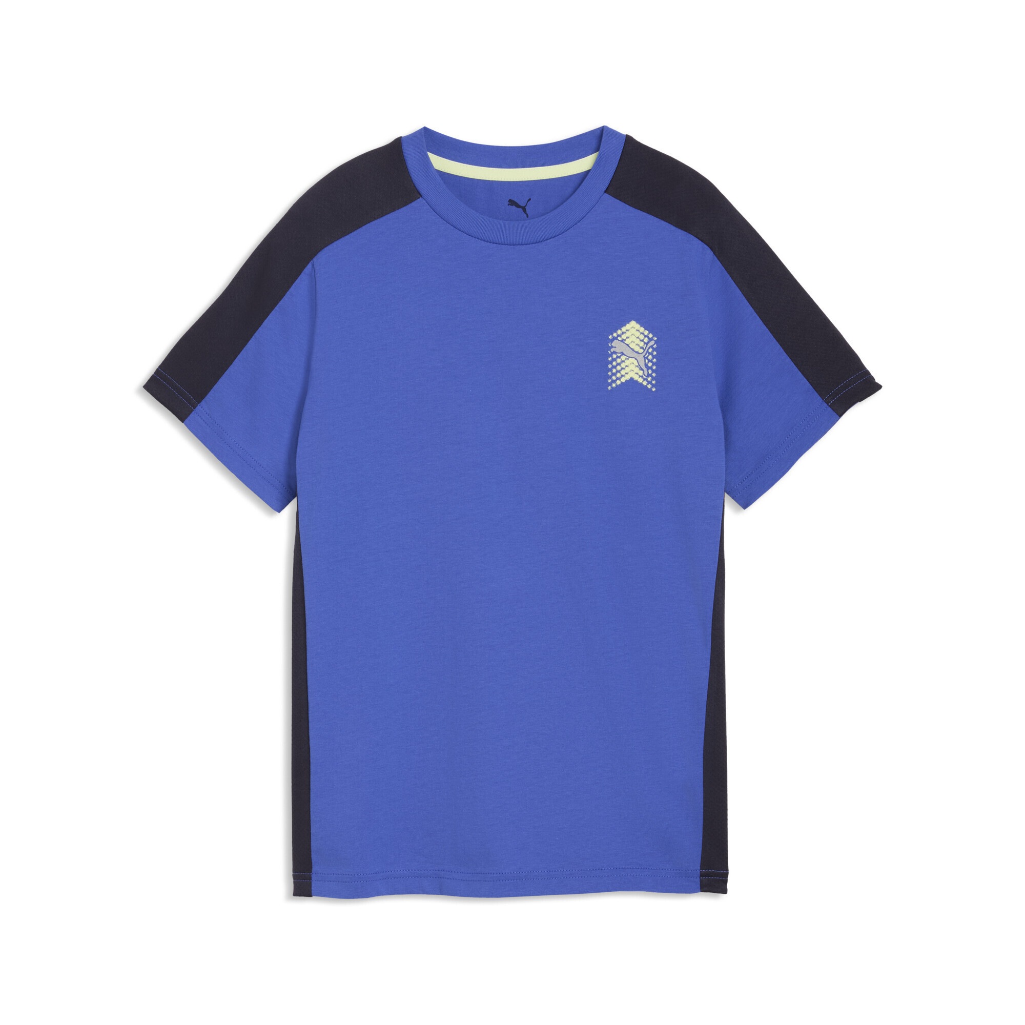 PUMA Kinder T-Shirt "Active Sports Graphic T-Shirt Jungen", blau, Gr. 176, bedruckt, Obermaterial: 100% Baumwolle. Kragen: 30% Polyester, 70%