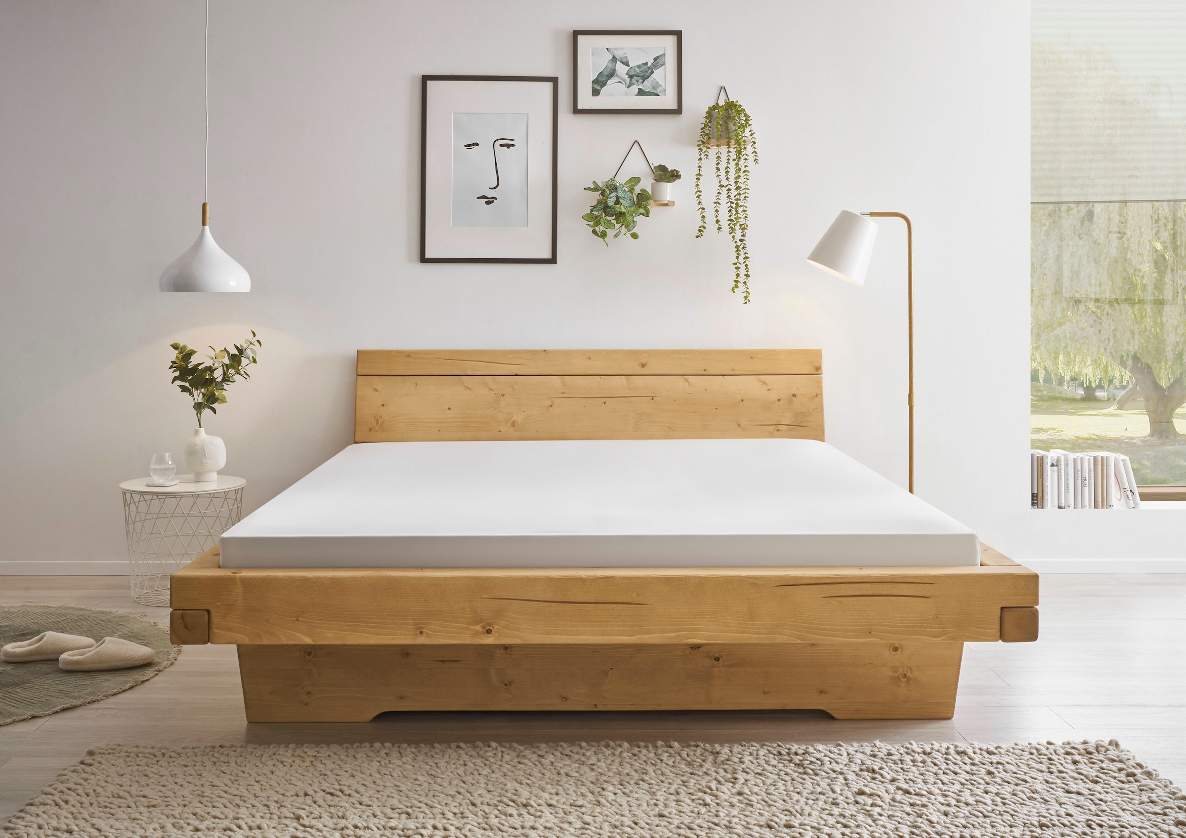 Schlafkontor Massivholzbett »Rusa«, Fichte in 180x200 cm, optional mit Bettschubkästen erhältlich