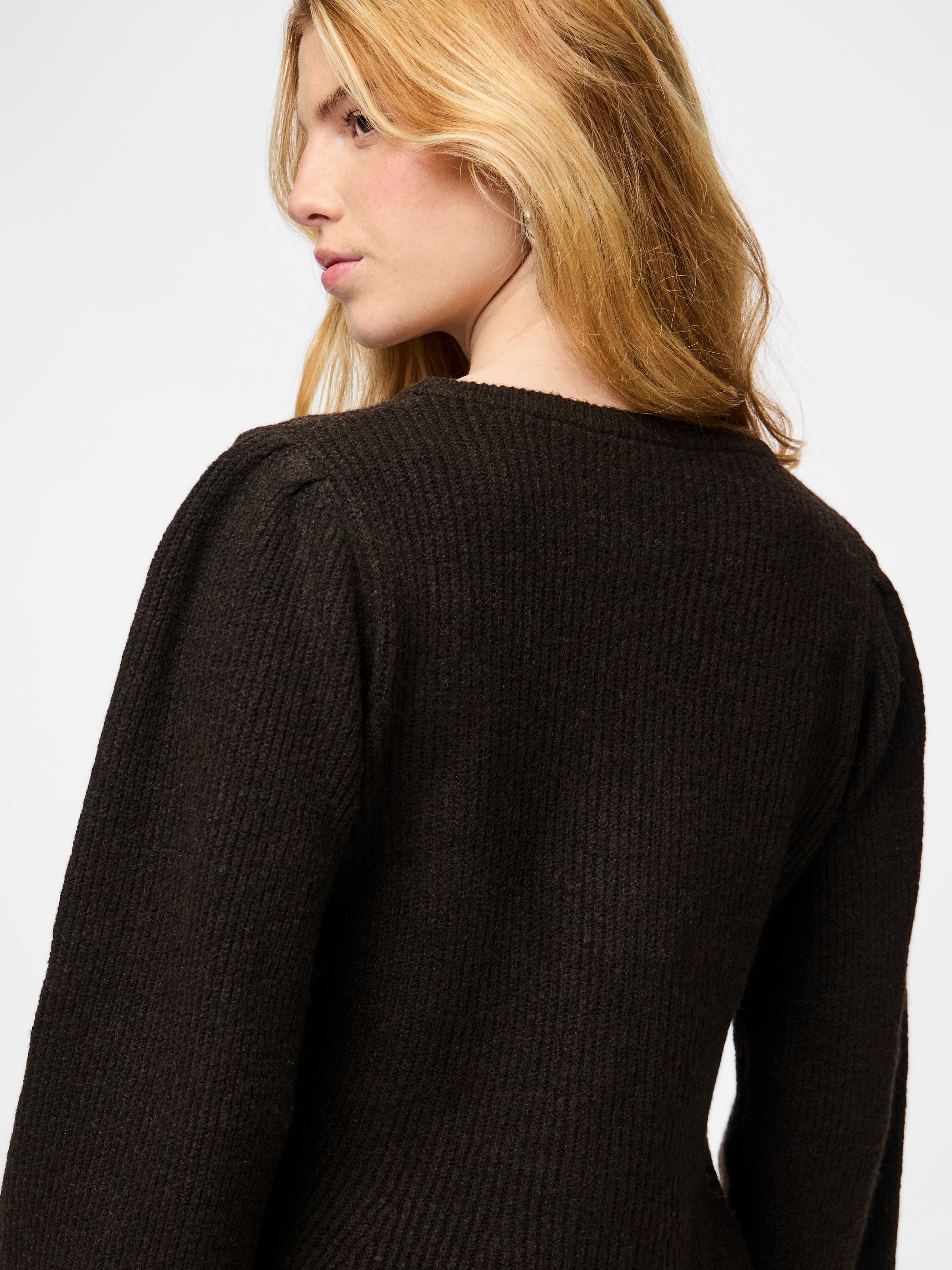 pieces Strickjacke »PCSILLY LS PUFF KNIT CARDIGAN NOOS BC« Materialmix
