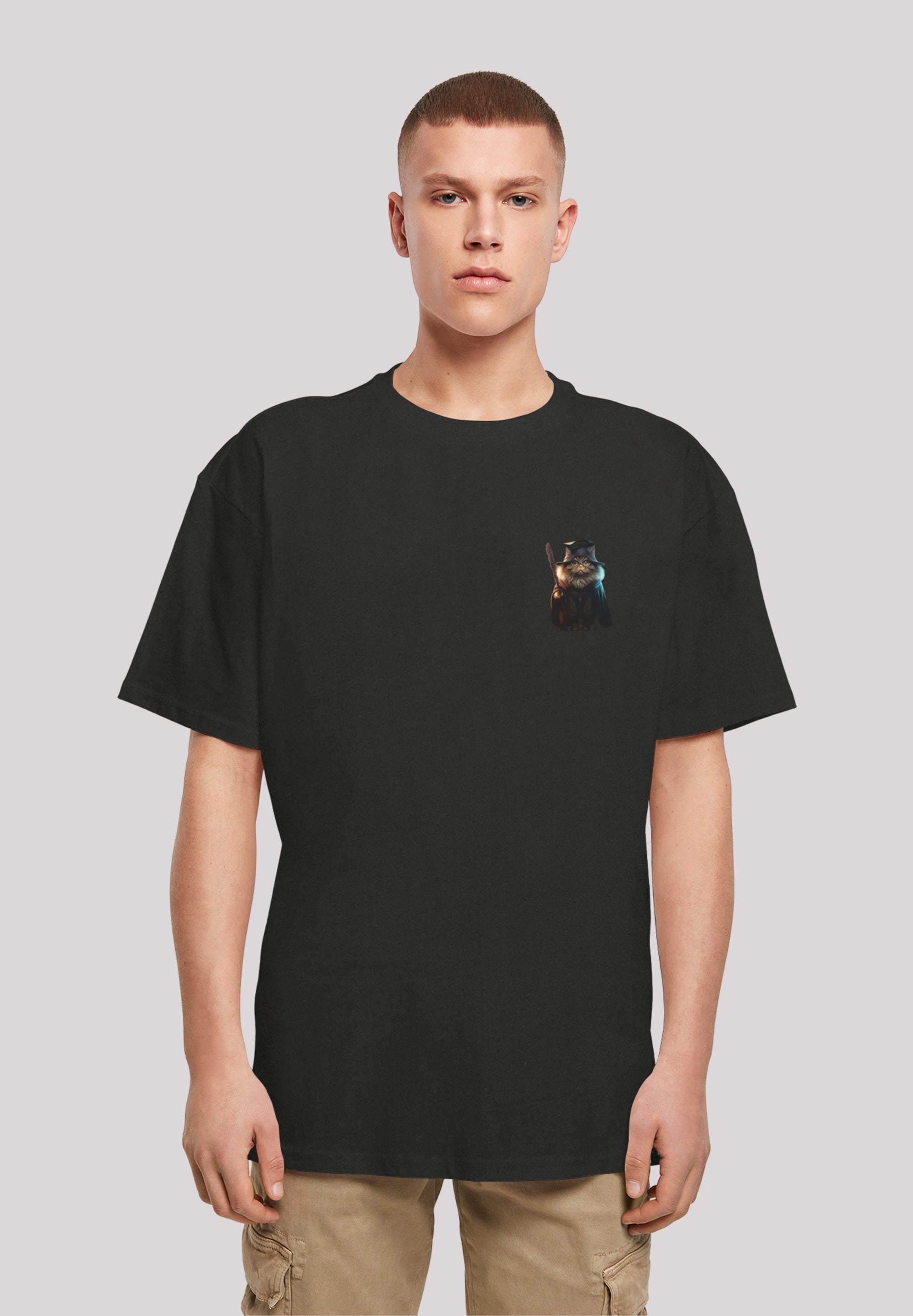 T-Shirt »Wizard Cat OVERSIZE TEE«, Print