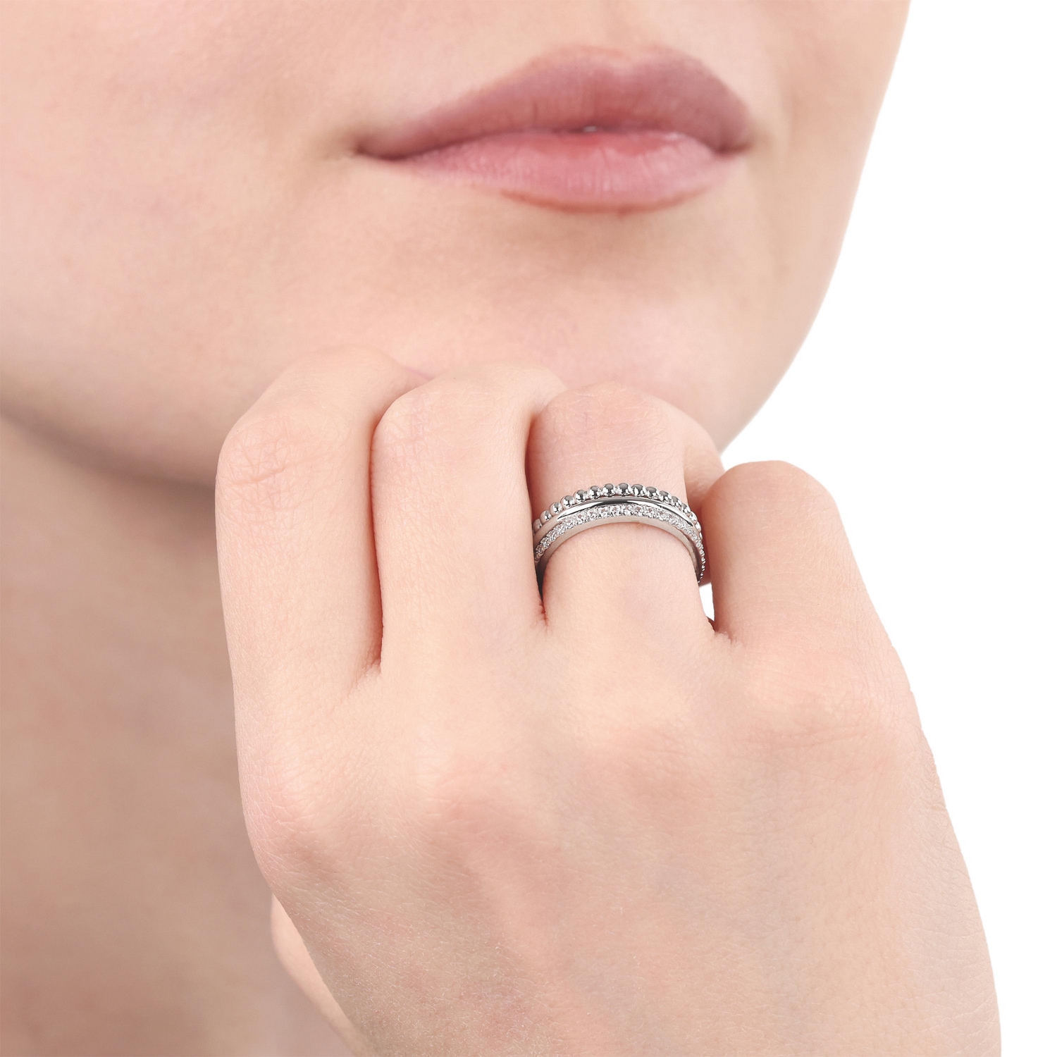 TOM TAILOR Ring-Set »Multipack Schmuck Geschenk Silber 925« mit Zirkonia (synth.)