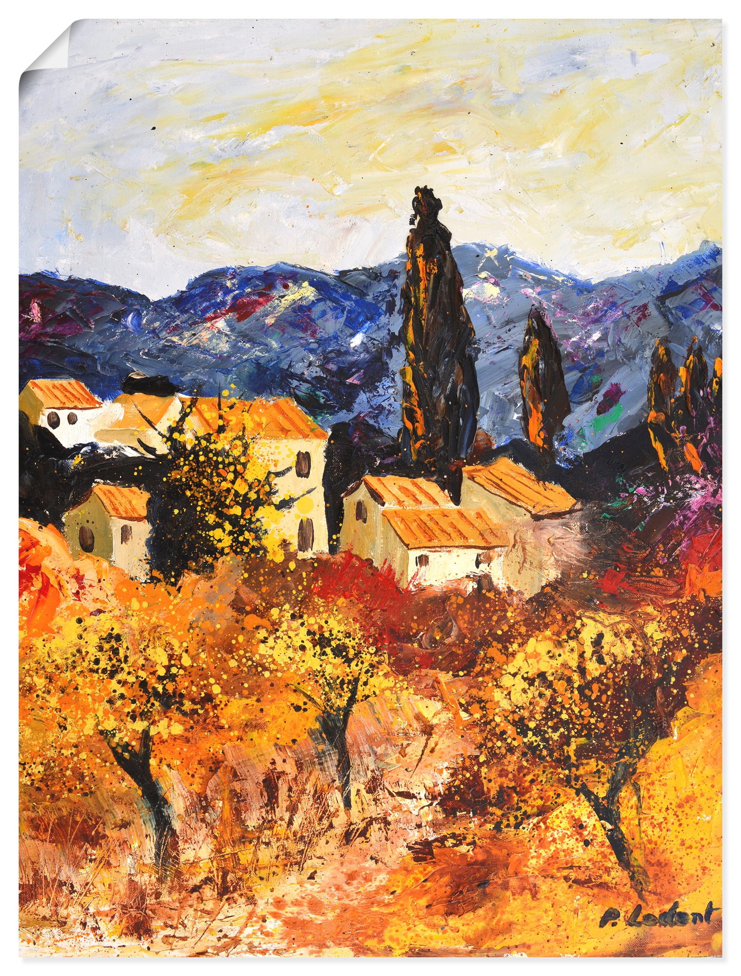 Artland Wandbild "Summer in Provence" Gartenbilder 1 Stk. tlg. als Alubild, Leinwandbild, Poster, Wandaufkleber in verschied. Größen