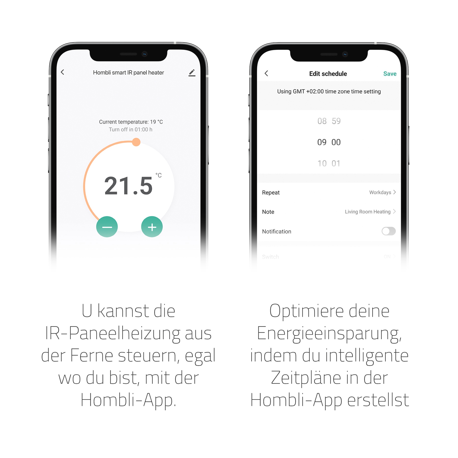 Hombli Smart-Home-Zubehör »Smartes Infrarot Glas Heizpanel 400W«