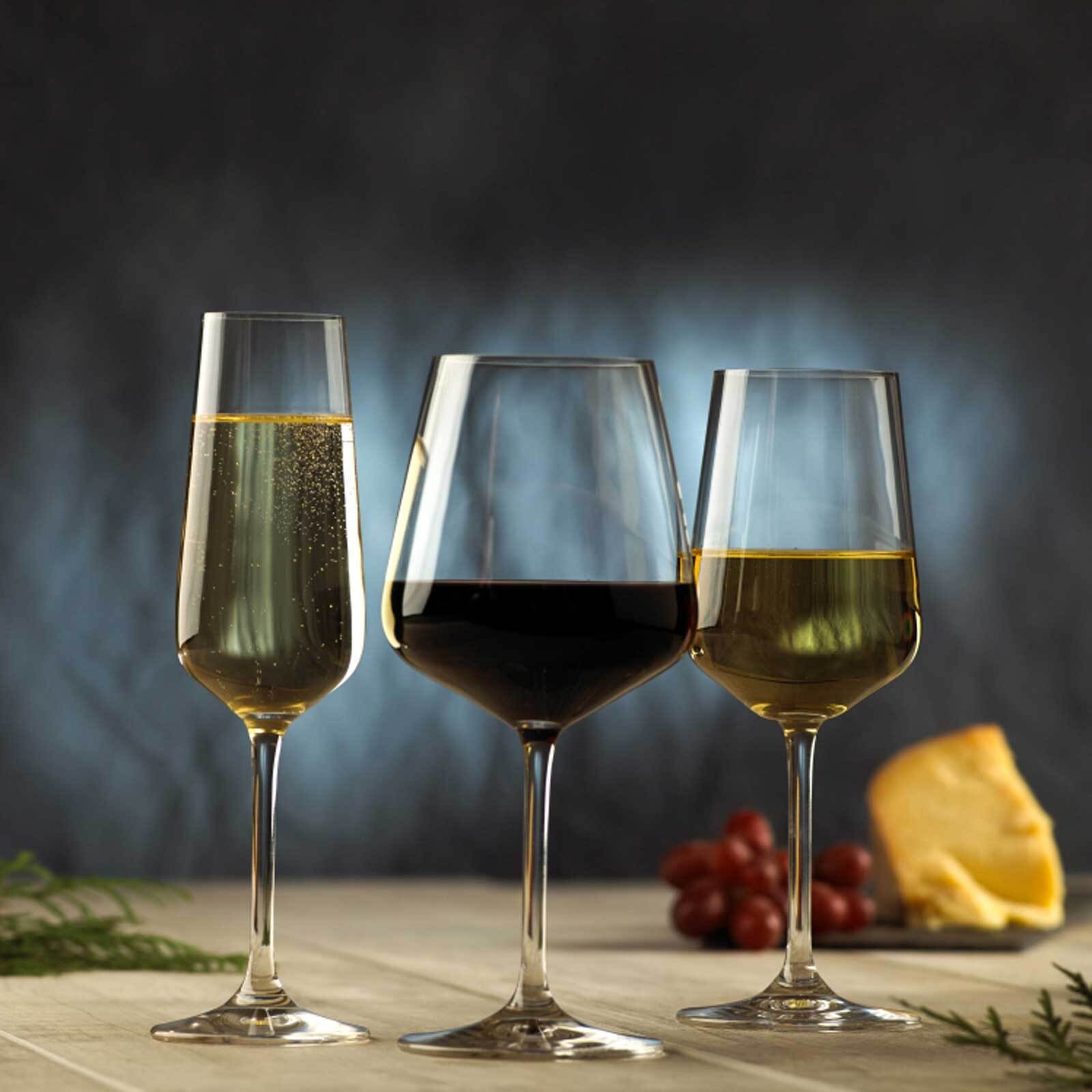Weißweinglas VILLEROY & BOCH "Weißweingläser Ovid 380 ml 4er Set transparent", bunt (transparent), Glas, Trinkgefäße, Weißweinglas 4