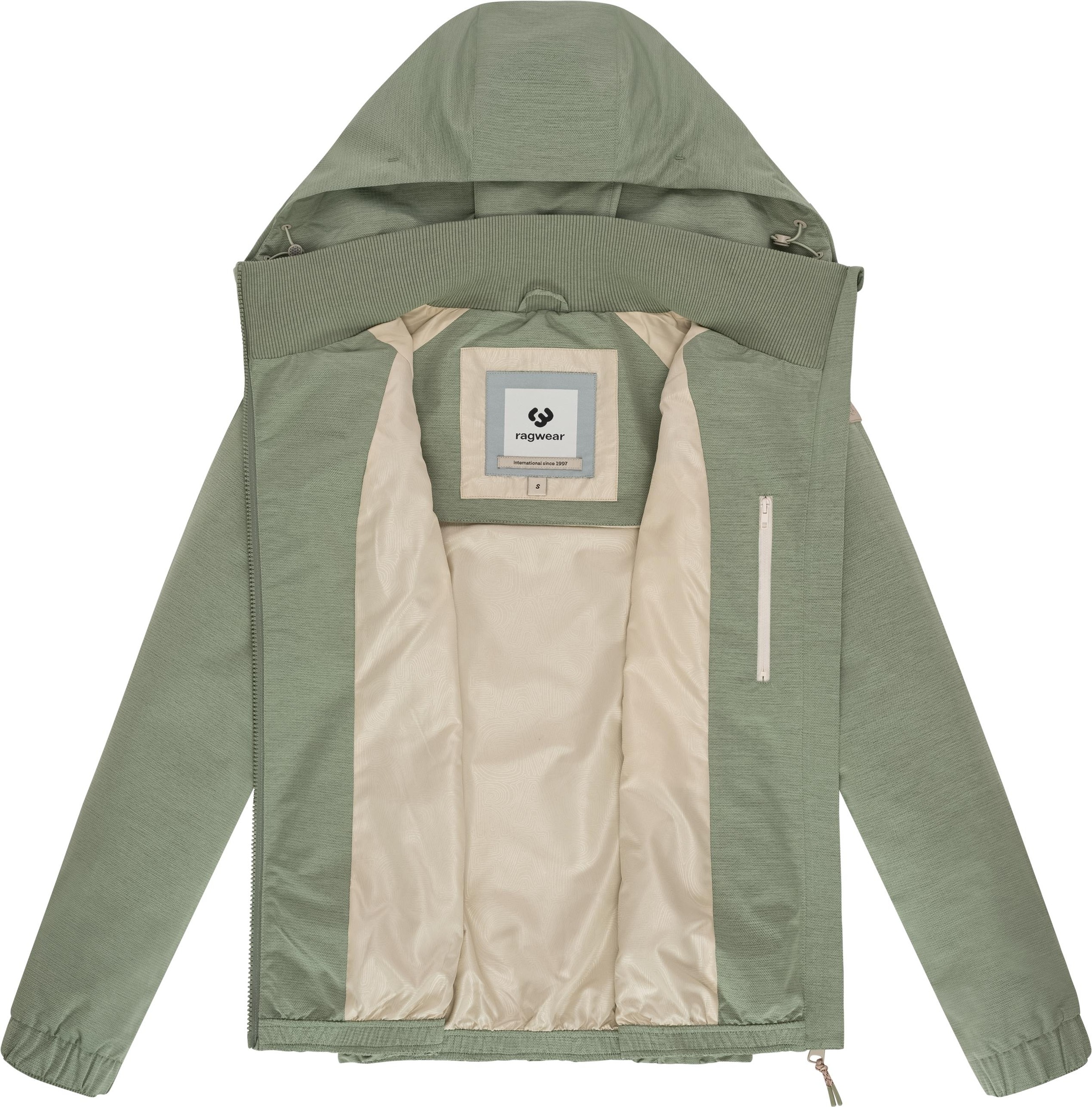 Ragwear Outdoorjacke »Dizzie Tech«, mit Kapuze, Wasserdichte Damen Übergangsjacke mit großer Kapuze