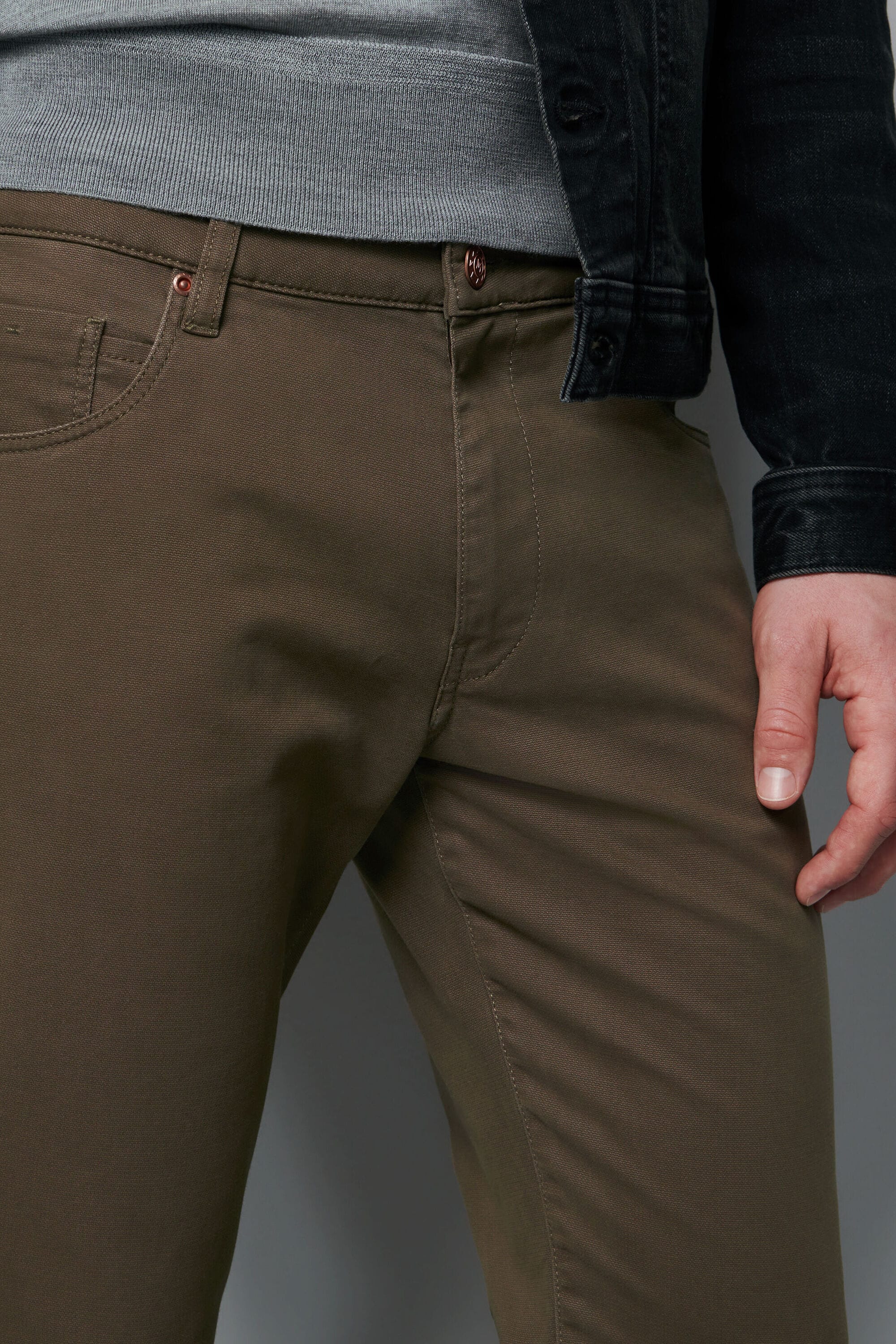 MEYER Chinos »Five-Pocket-Hose«, im unifarbenen Design