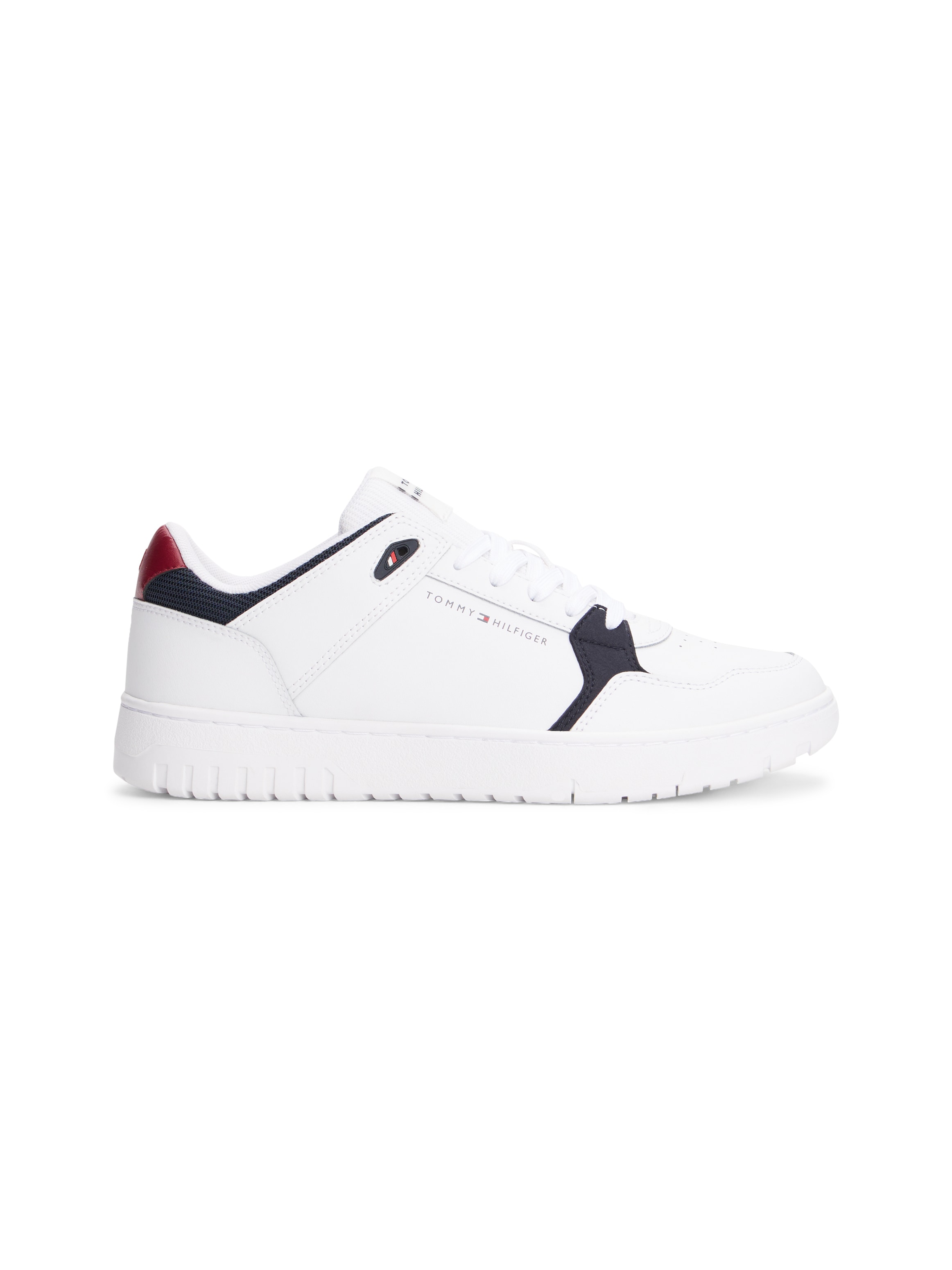 Tommy Hilfiger Sneaker »TH BASKET CORE LITE LTH MIX«, Freizeitschuh, Halbschuh, Schnürschuh mit Logoschriftzug
