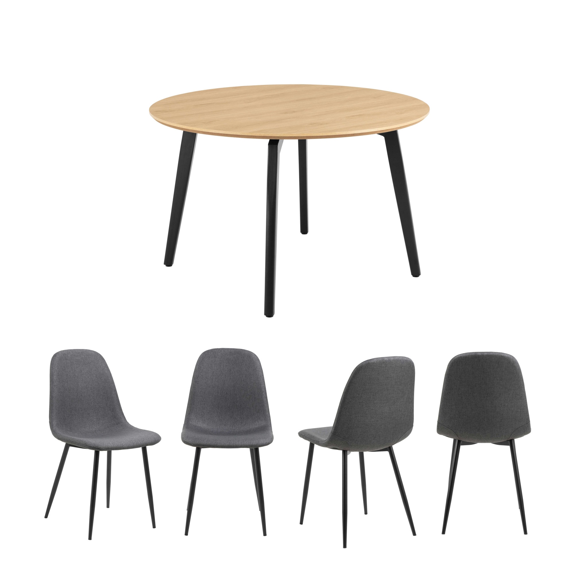 ACTONA GROUP Esszimmer-Set "Essgruppe, Speisetisch mit Wohnzimmerstühlen" S günstig online kaufen