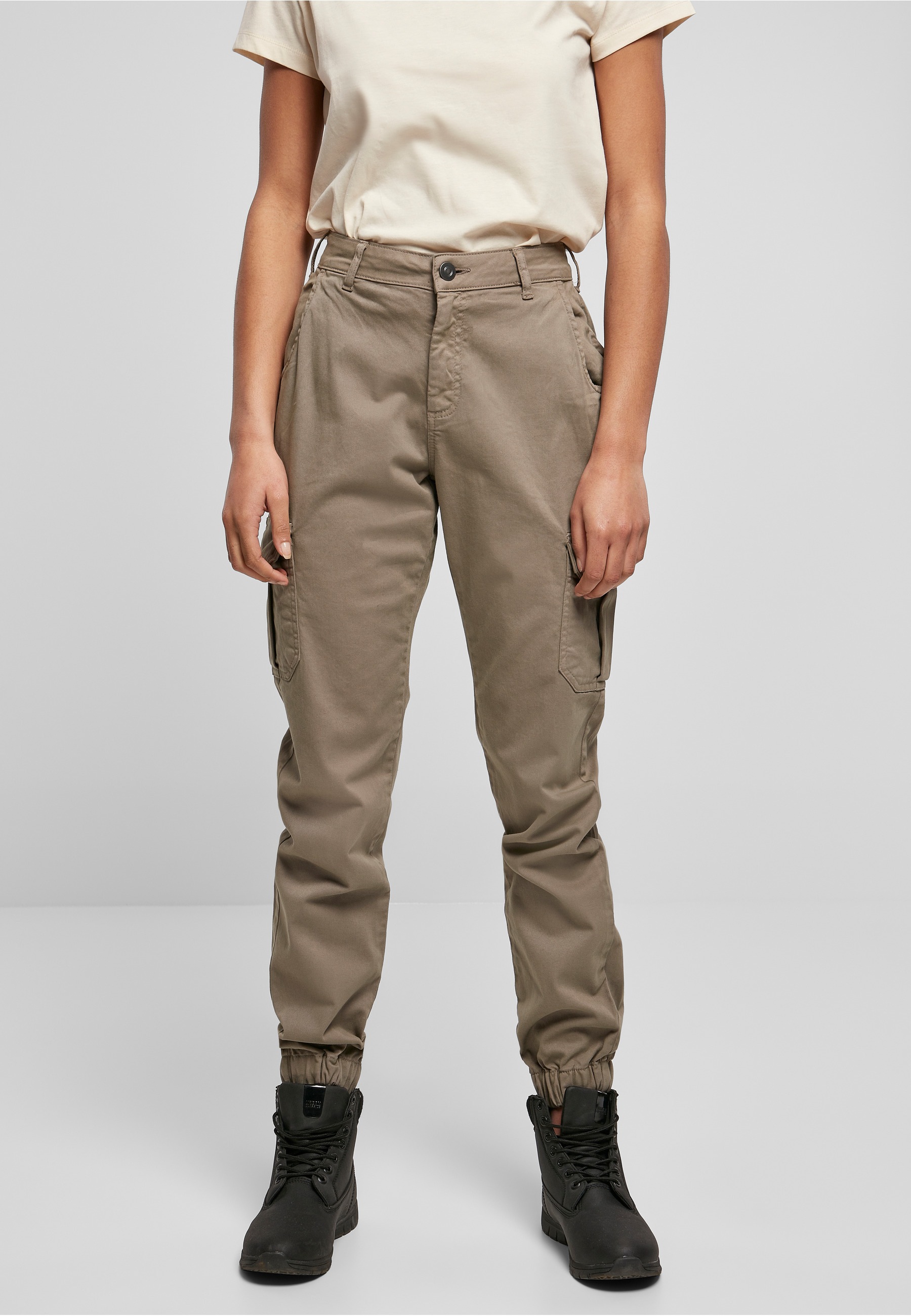 URBAN CLASSICS Cargohose »Urban Classics Damen Ladies High Waist Cargo Pants«