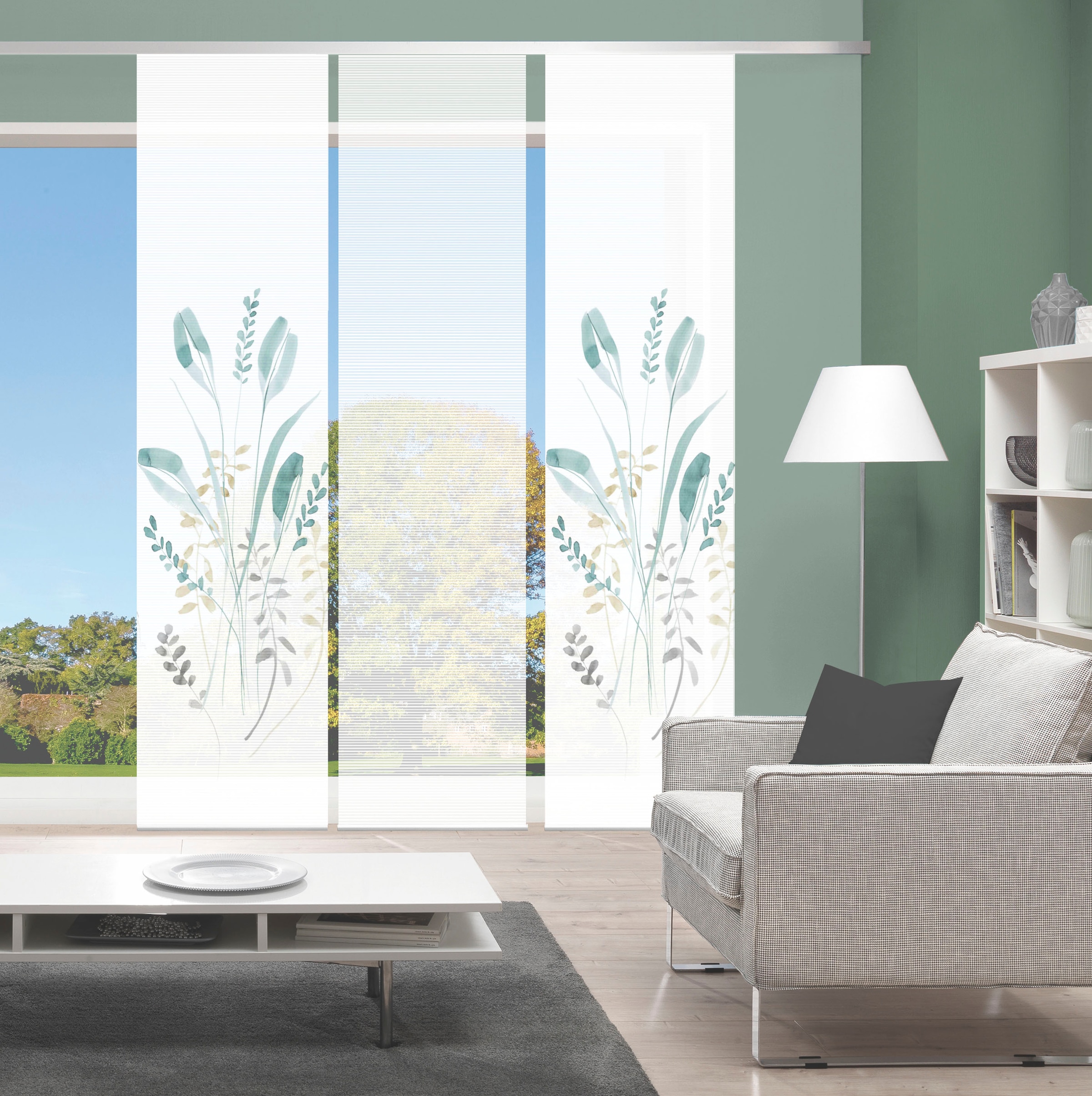 Vision S Schiebegardine "AYENE 3er SET" Paneelwagen 3 Stk. tlg. Schiebevorh günstig online kaufen