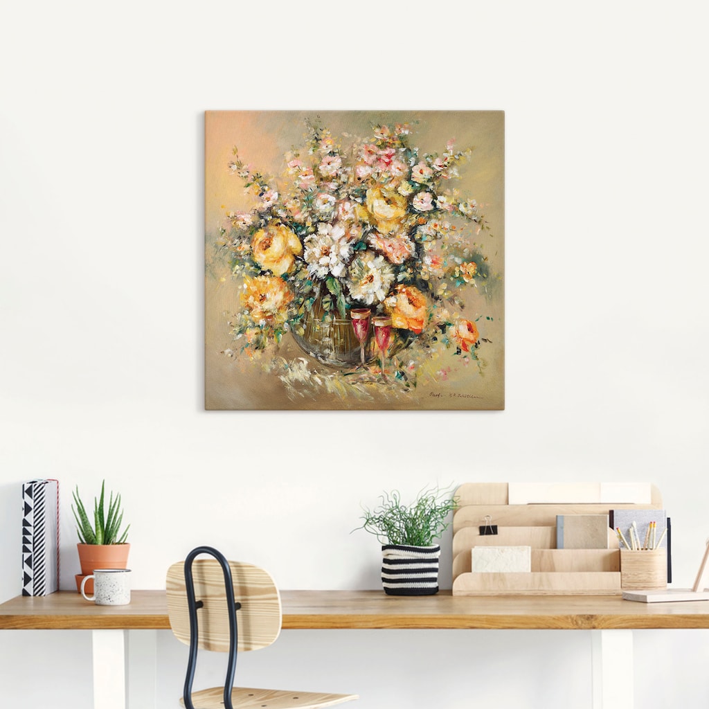 Artland Wandbild »Blumen und Spirituosen«, Blumen, (1 St.)