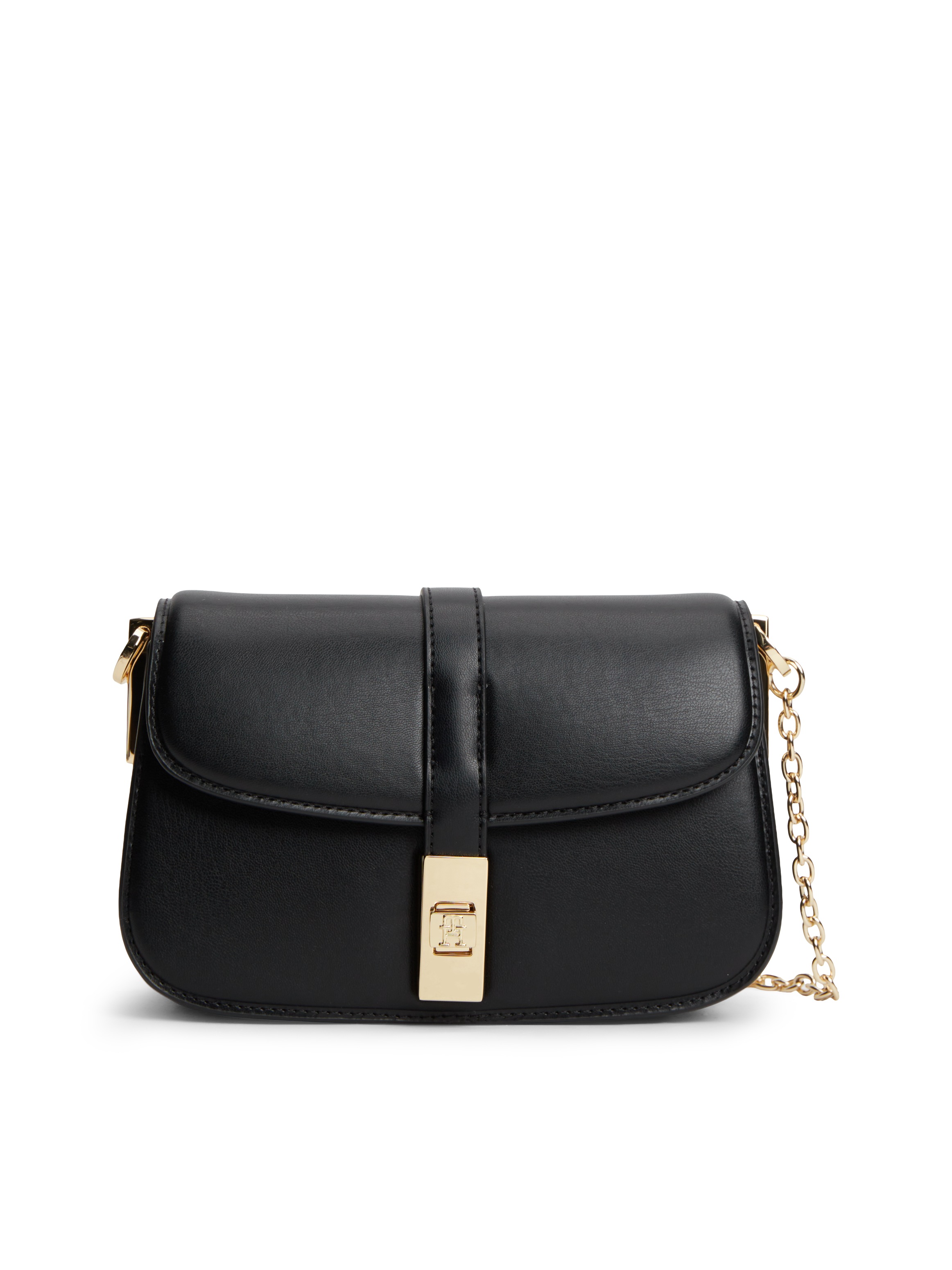 Tommy Hilfiger Umhängetasche "TH HERITAGE CHAIN CROSSOVER" Damen Abendtasche, Schultertasche Handtasche mit Steckverschluss